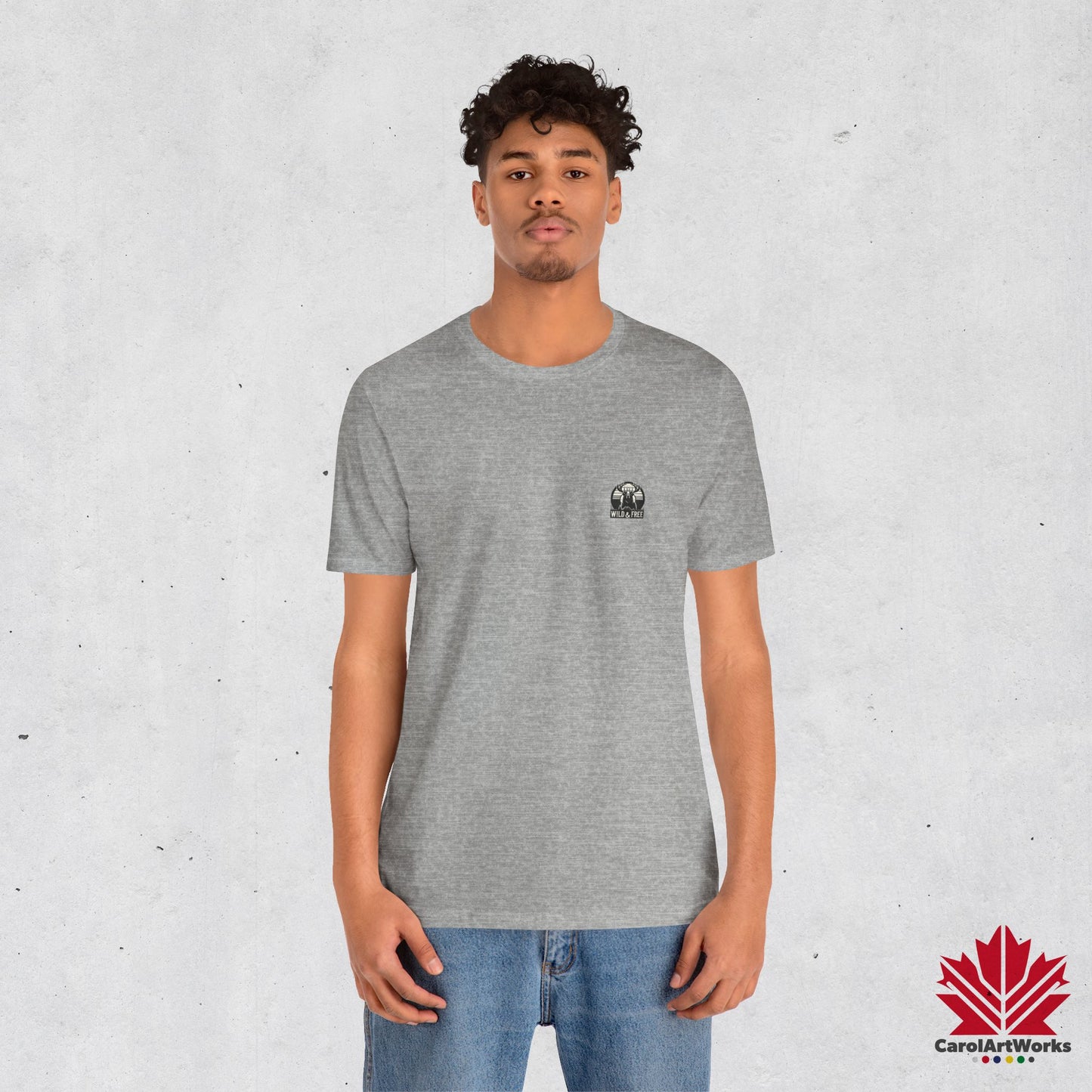 “Wild & Free” Unisex Short Sleeve Tee – Nature Inspired Graphic T-Shirt