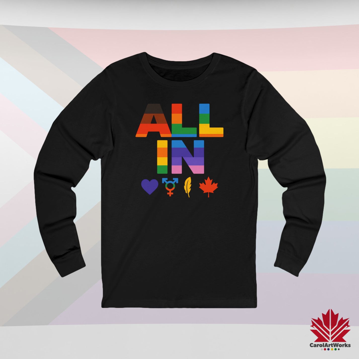 TOUT EN Cœur. Voix. Fierté. - T-shirt léger à manches longues pour des déclarations fortes