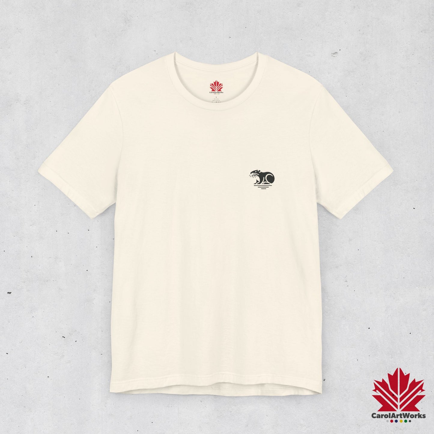 scandinavian minimalistic BEAVER Design Unisex Short Sleeve Tee - Soft and Comfortable, Perfect for Everyday Wear and Nature Lovers