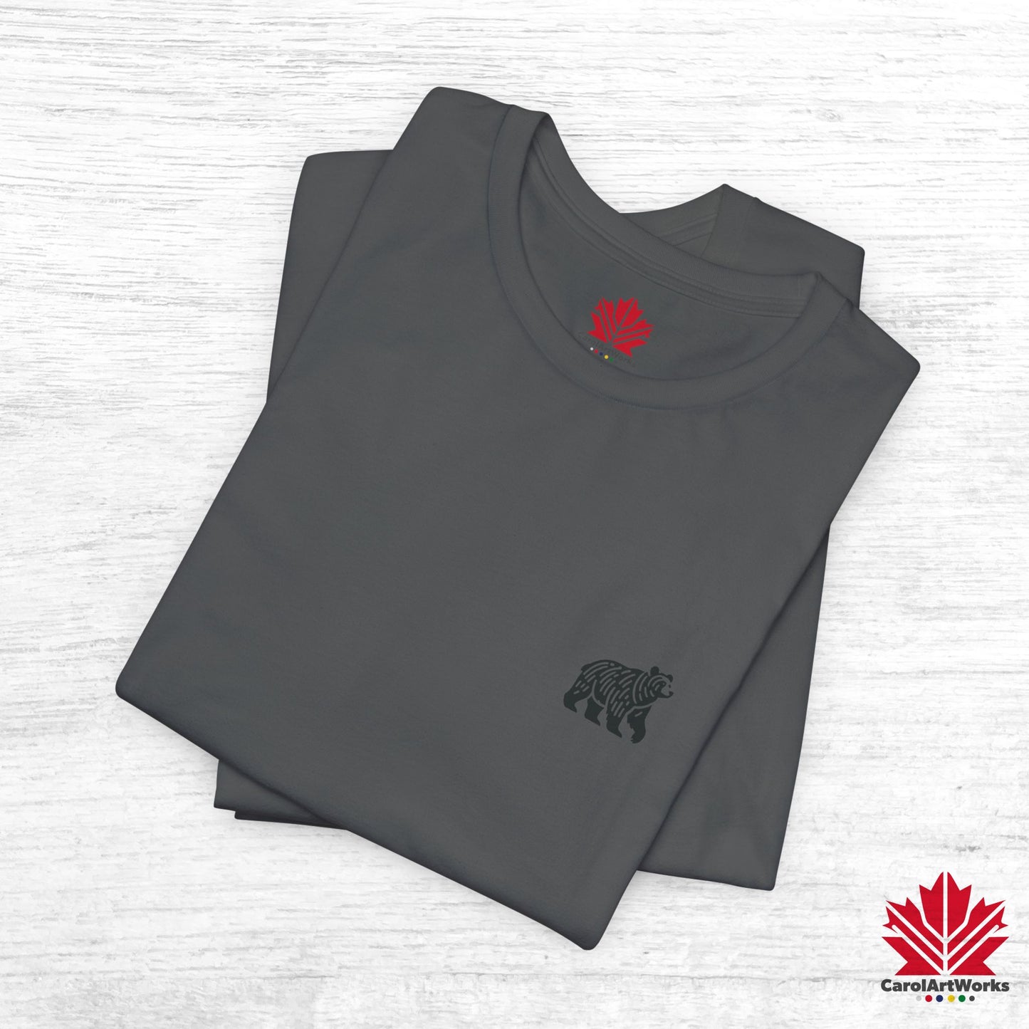 scandinavian minimalistic BEAR Design Unisex Short Sleeve Tee - Soft and Comfortable, Perfect for Everyday Wear and Nature Lovers