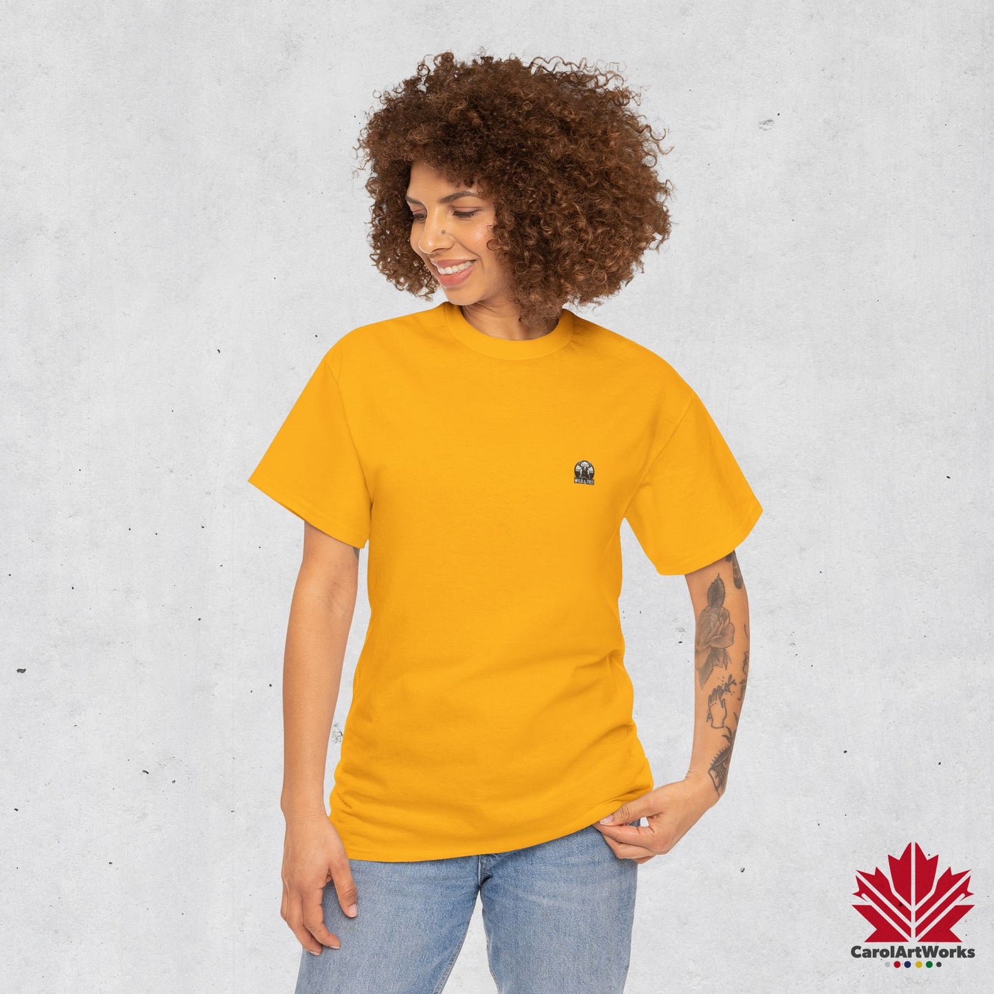 “Wild & Free” Unisex Cotton Tee – Nature Inspired Graphic T-Shirt