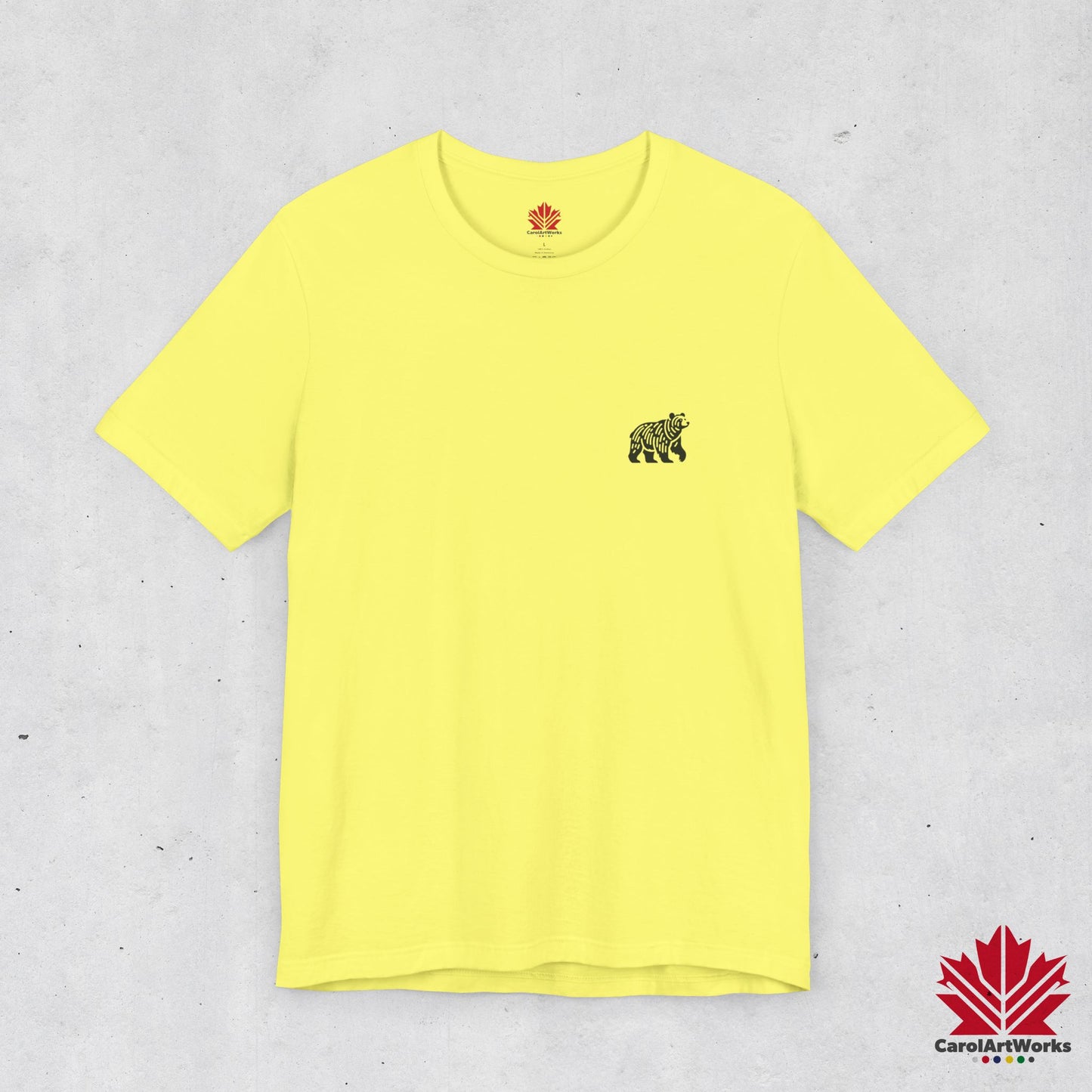 scandinavian minimalistic BEAR Design Unisex Short Sleeve Tee - Soft and Comfortable, Perfect for Everyday Wear and Nature Lovers