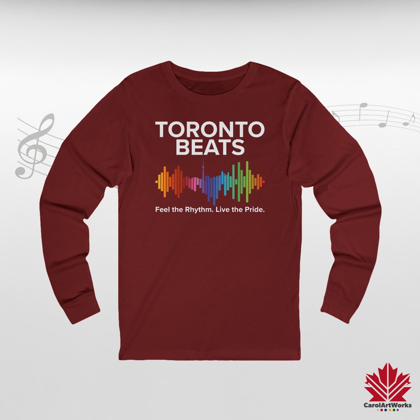 Toronto Beats Longsleeve – Rythme de la fierté pour les journées froides.