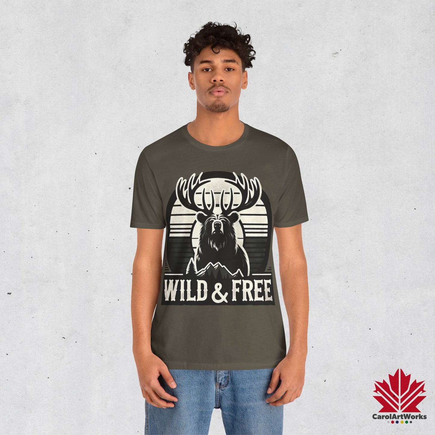 “Wild & Free” Unisex Short Sleeve Tee – Nature Inspired Graphic T-Shirt