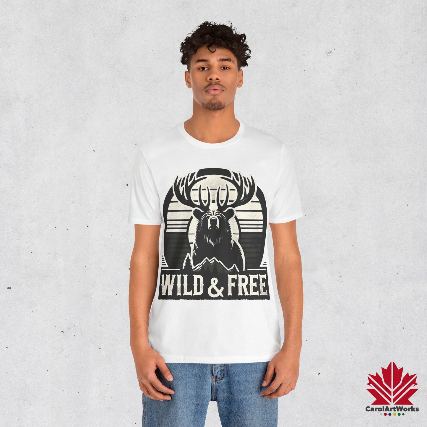 “Wild & Free” Unisex Short Sleeve Tee – Nature Inspired Graphic T-Shirt