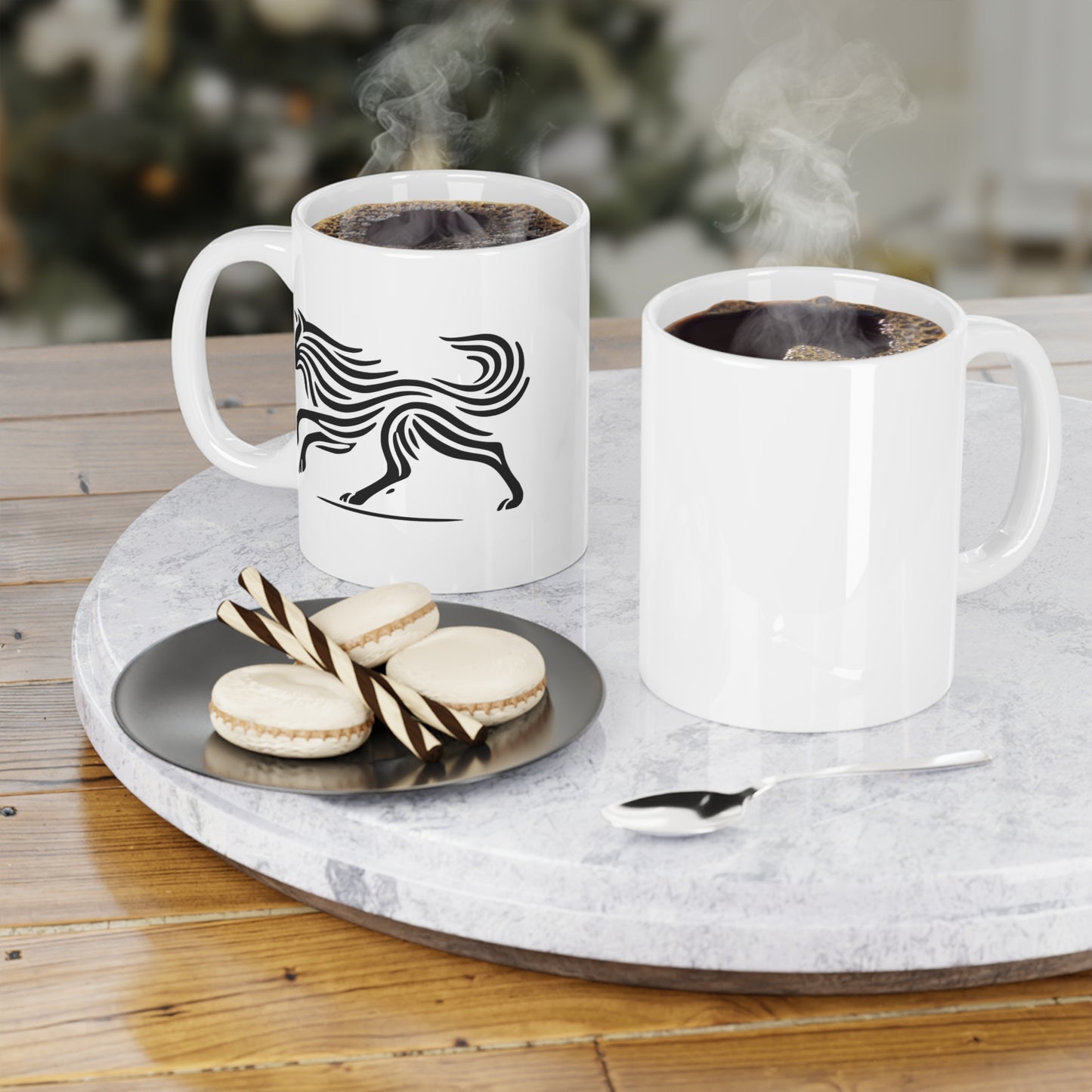 scandinavian minimalistic WOLF - Ceramic Mugs (11oz\15oz\20oz)