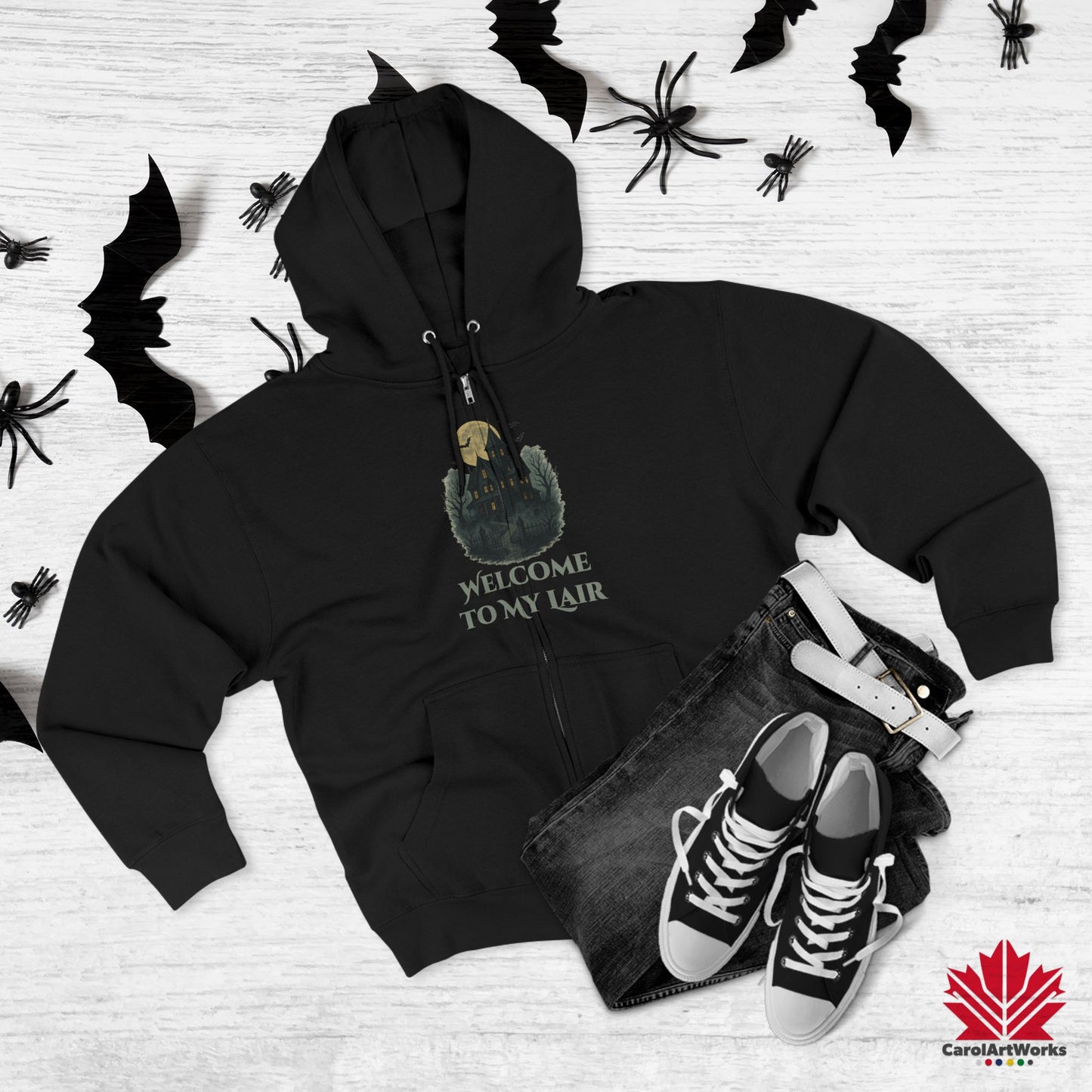 Welcome To My Lair – Zip Hoodie | Funny Gothic Halloween Outfit