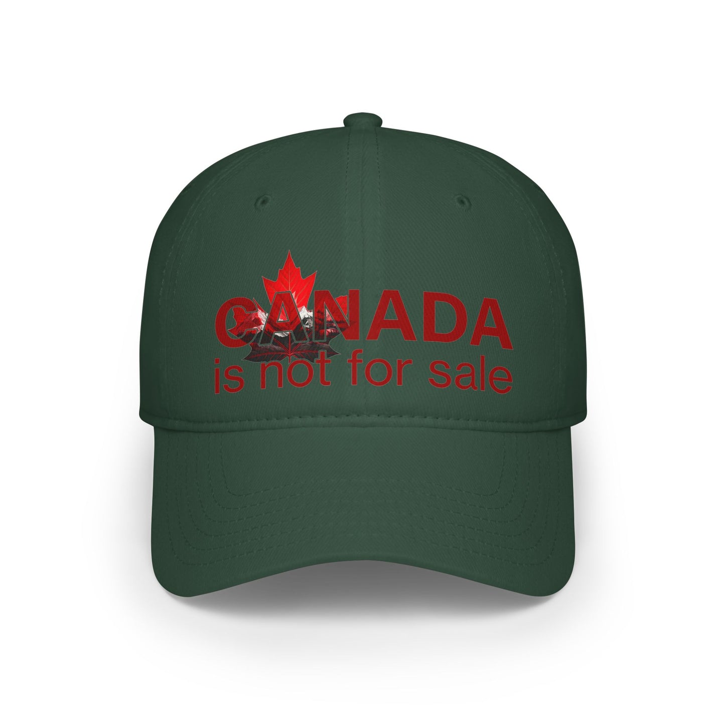 Casquette de baseball « Le Canada n'est pas à vendre » – Feuille d'érable rouge et montagnes, chapeau canadien