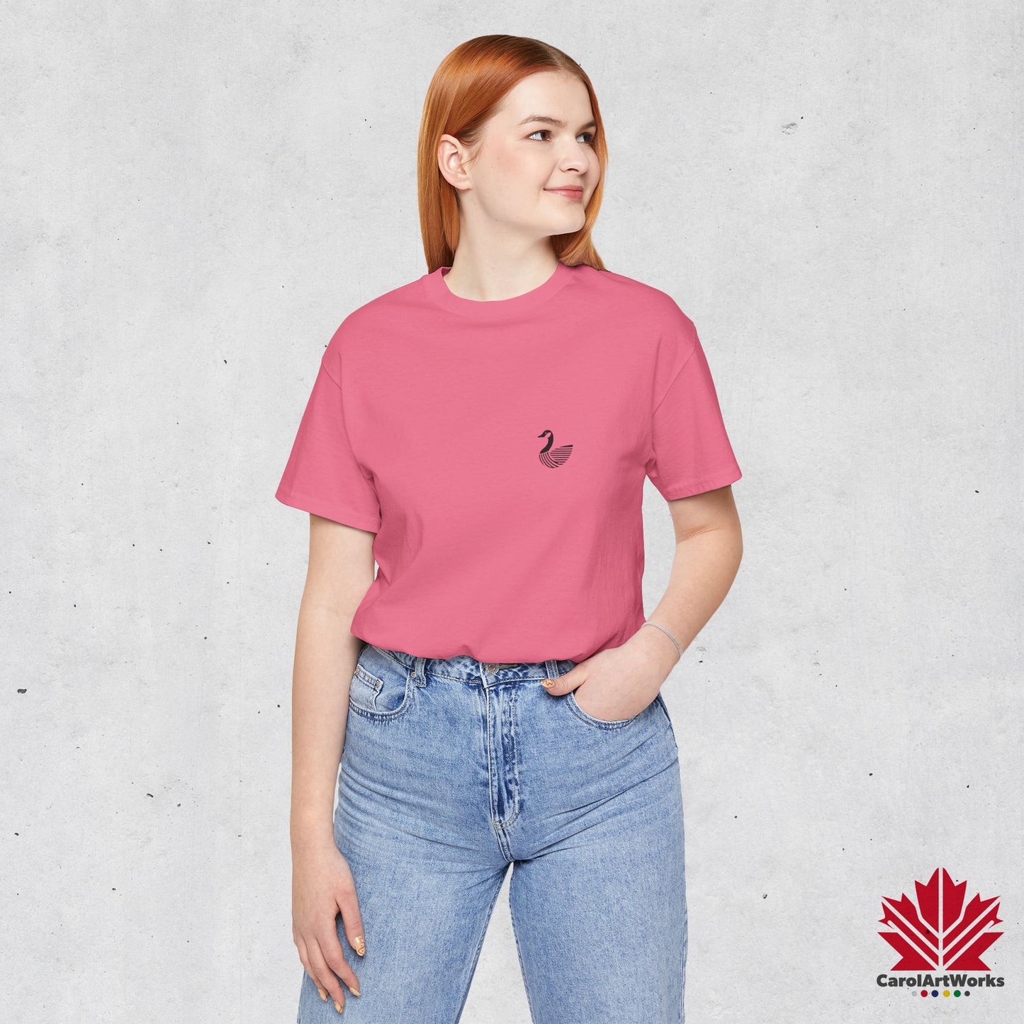 scandinavian minimalistic CANADA GOOSE Design Unisex Short Sleeve Tee - Soft and Comfortable, Perfect for Everyday Wear and Nature Lovers
