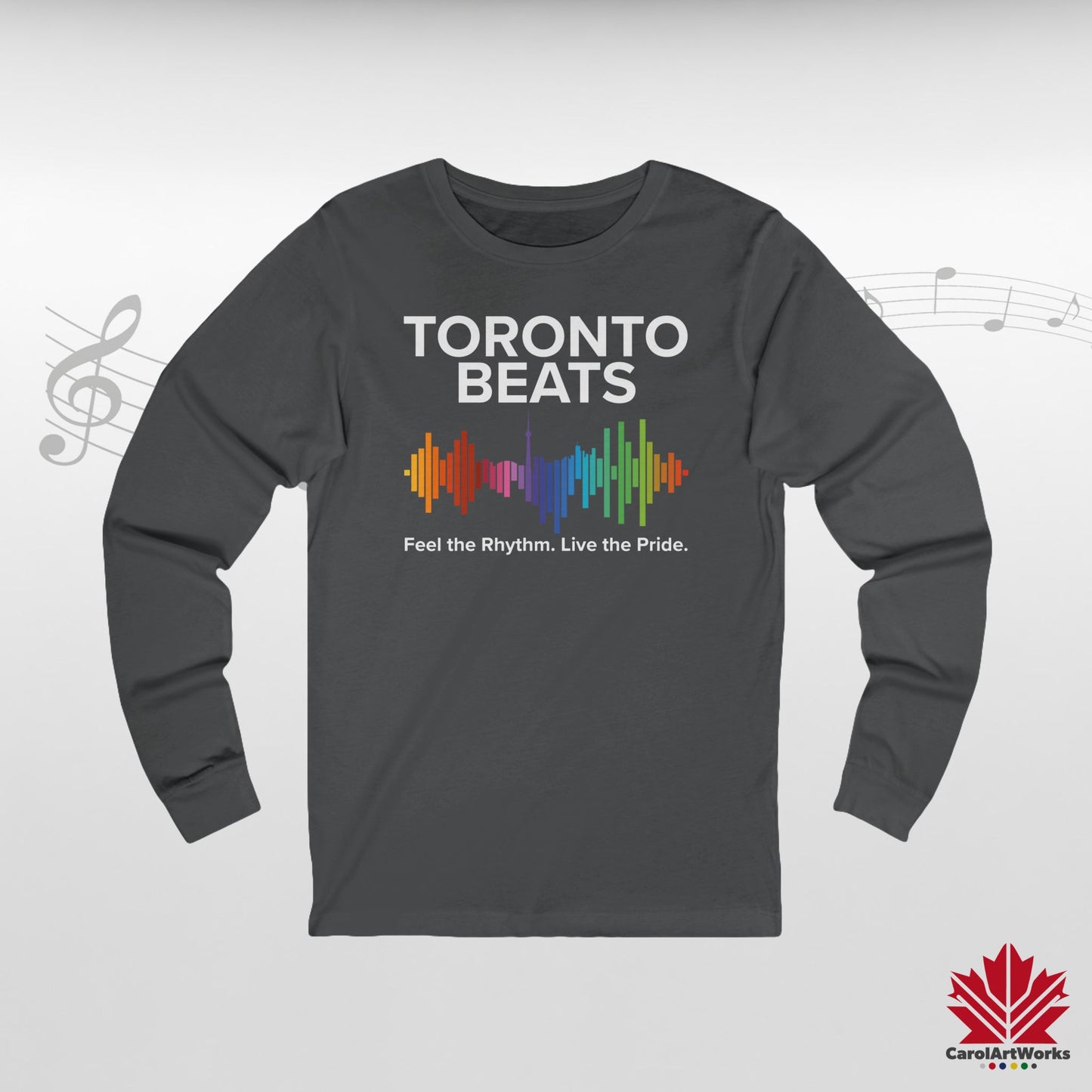 Toronto Beats Longsleeve – Rythme de la fierté pour les journées froides.