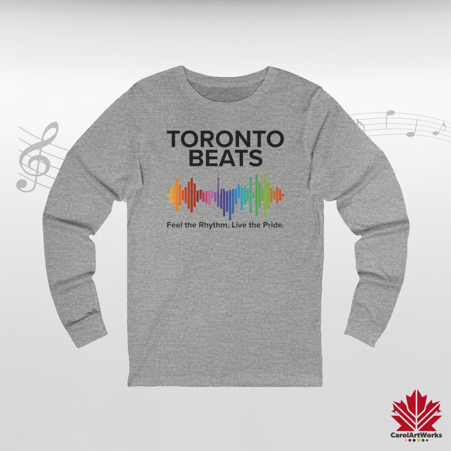 Toronto Beats Longsleeve – Rythme de la fierté pour les journées froides.
