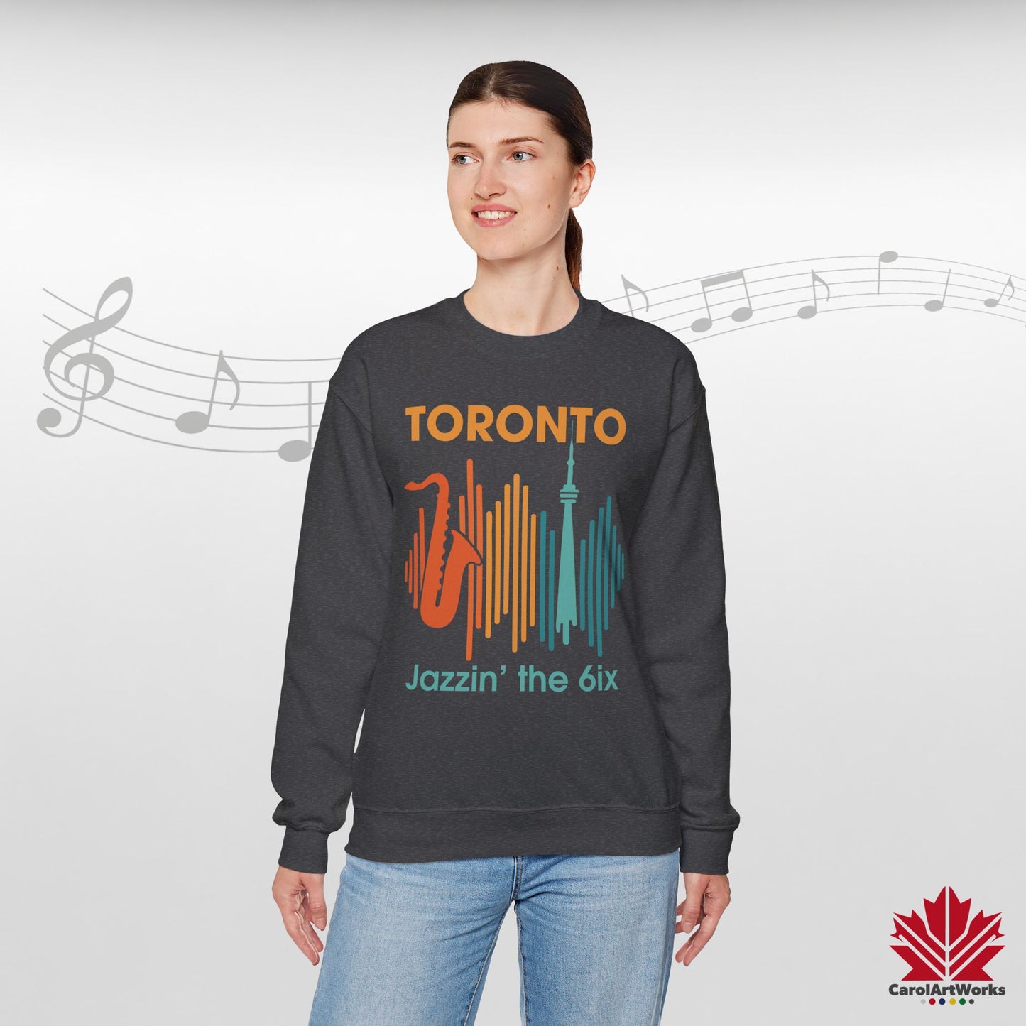 Toronto Jazzin' the 6ix – Pull ras du cou confortable pour les balades sonores nocturnes