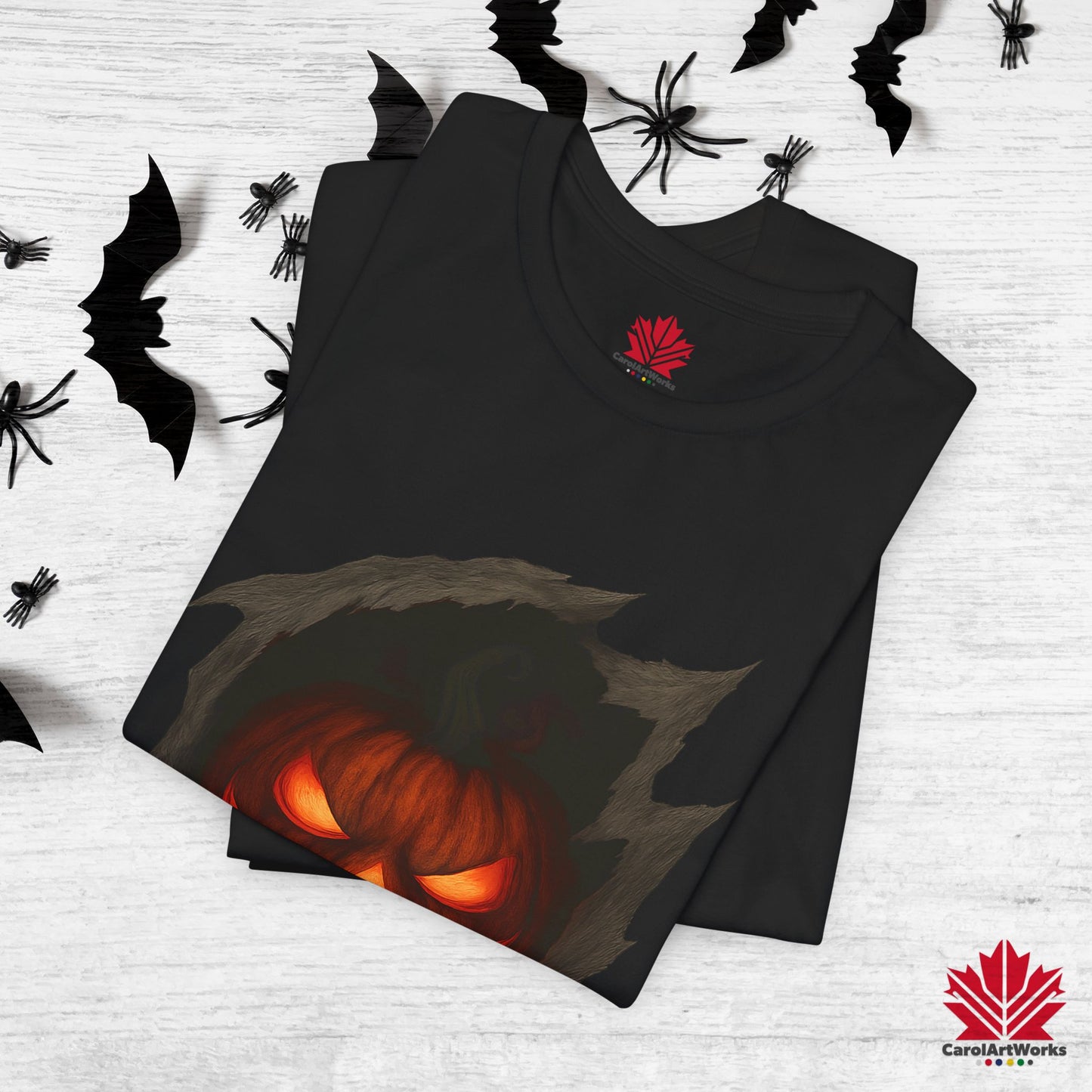 Pumpkin Core – Halloween Tee | Fiery Pumpkin Heart Design
