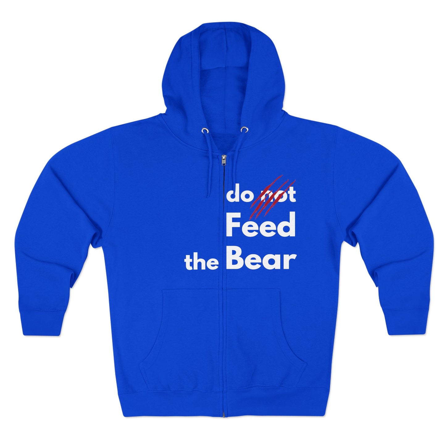 “Don’t Feed the Bear” Unisex Zip Hoodie – Cozy & Fun for Outdoors Enthusiasts