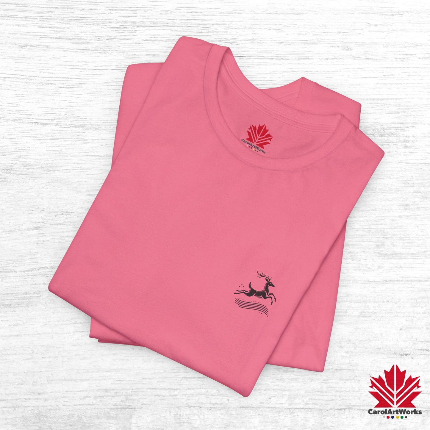 scandinavian minimalistic DEER Design Unisex Short Sleeve Tee - Soft and Comfortable, Perfect for Everyday Wear and Nature Lovers