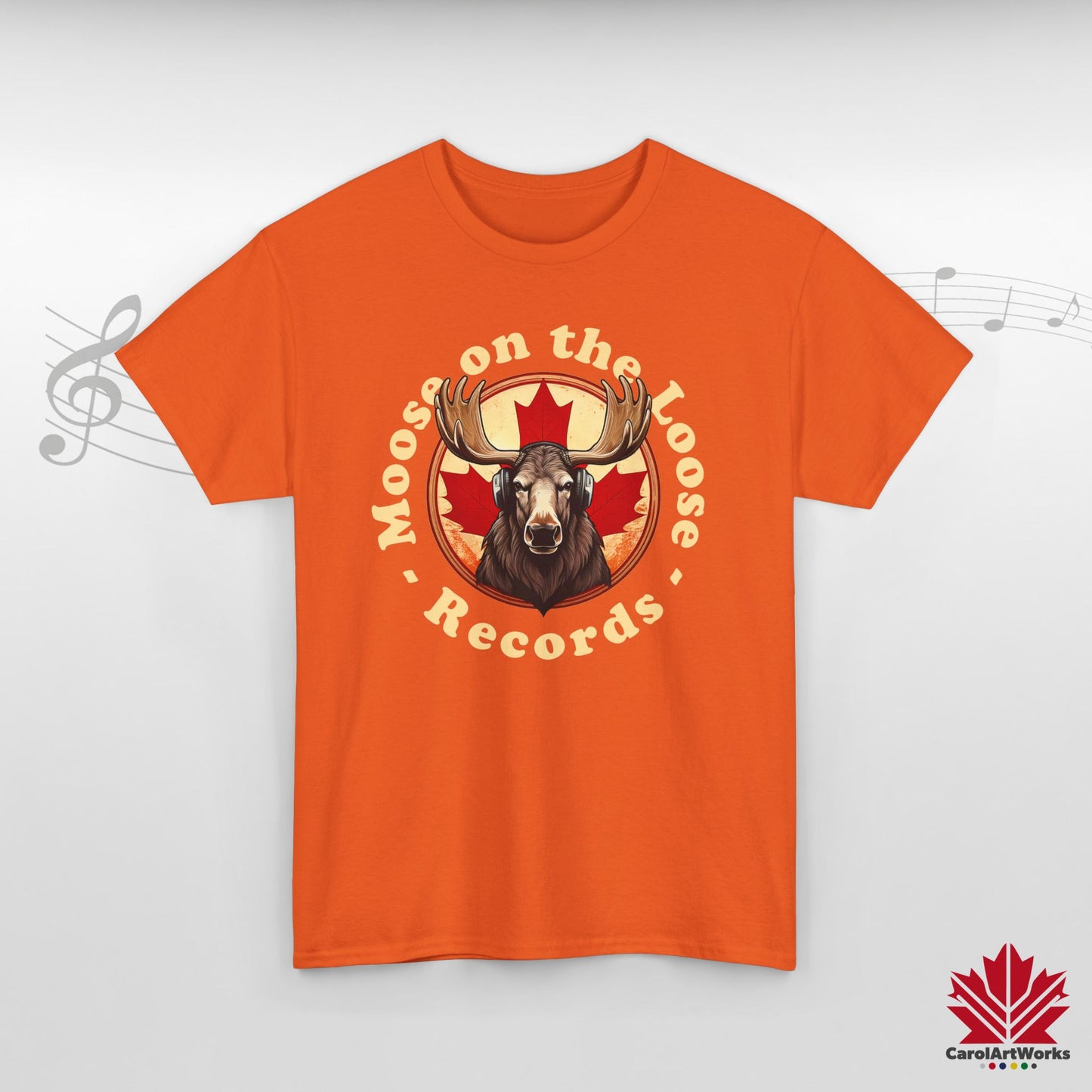 "Moose on the Loose Records" Classic Cotton Tee - Wear the Sound of Canada