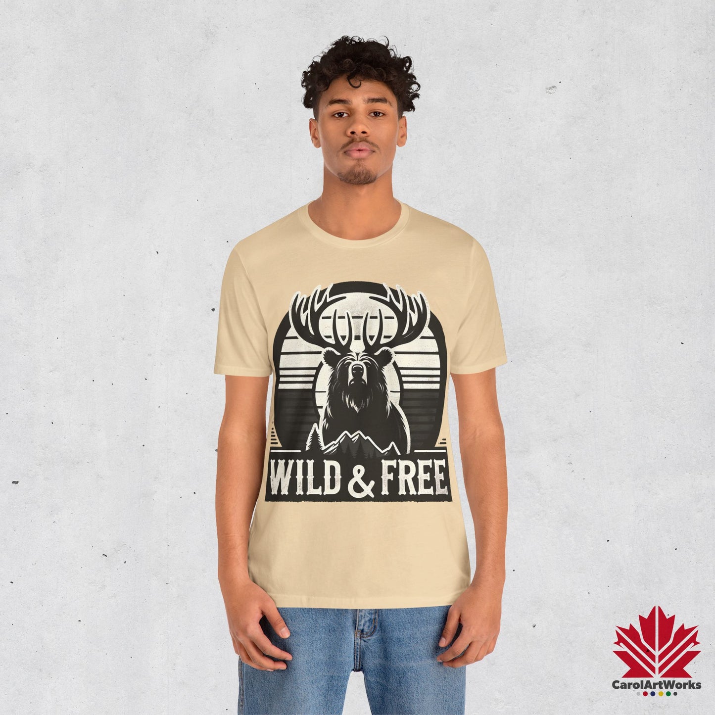 “Wild & Free” Unisex Short Sleeve Tee – Nature Inspired Graphic T-Shirt