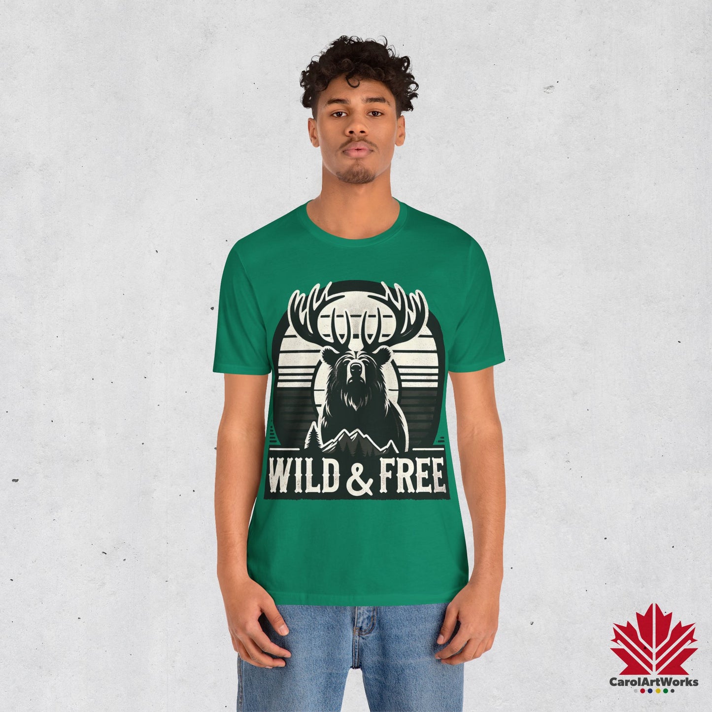 “Wild & Free” Unisex Short Sleeve Tee – Nature Inspired Graphic T-Shirt