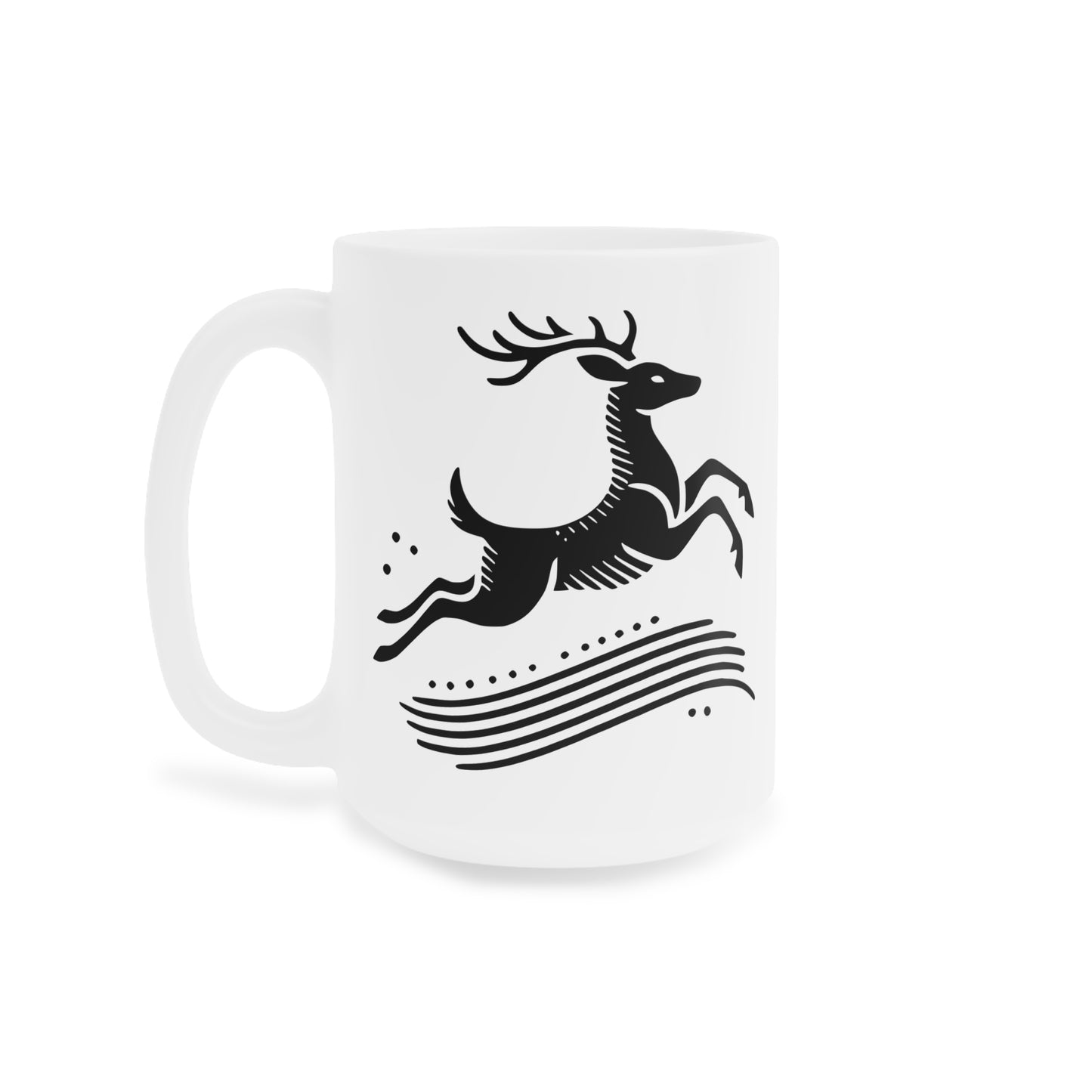 scandinavian minimalistic DEER - Ceramic Mugs (11oz\15oz\20oz)