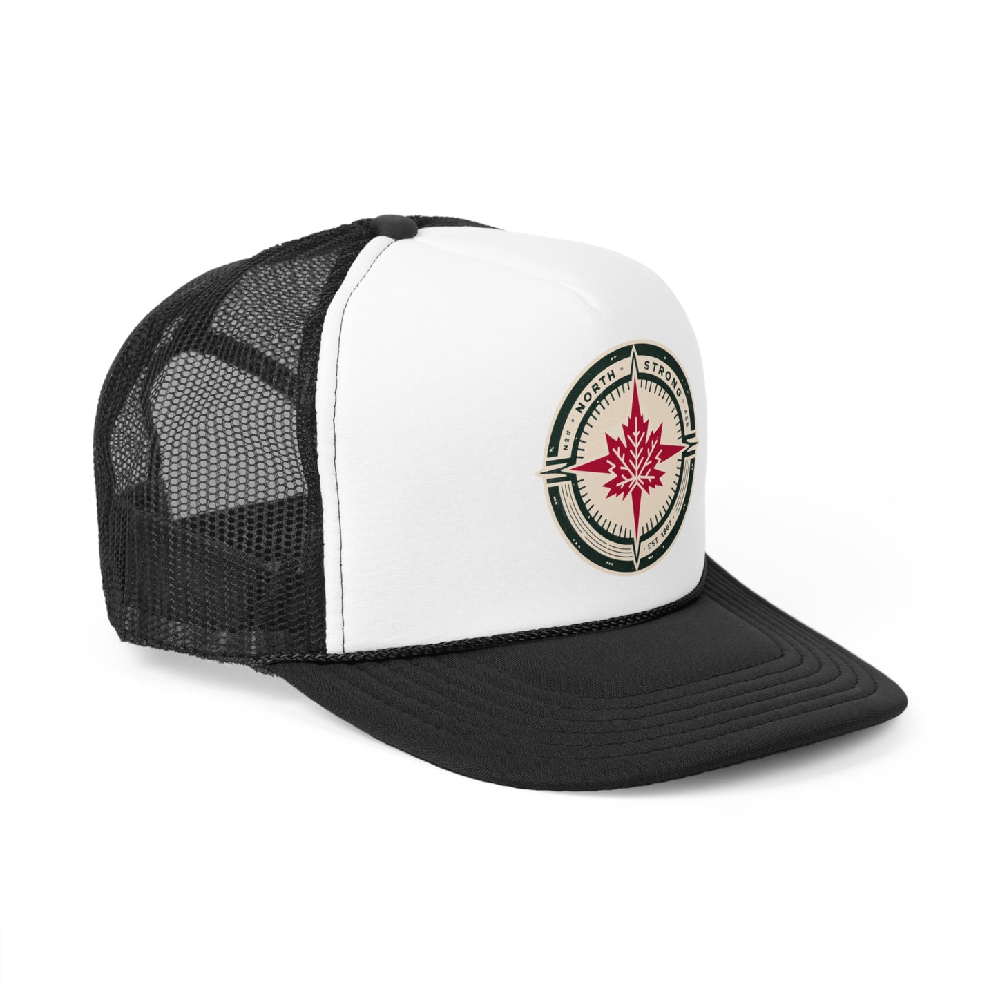 “North Strong” Trucker Cap – Adjustable Mesh Hat for Outdoor Adventures