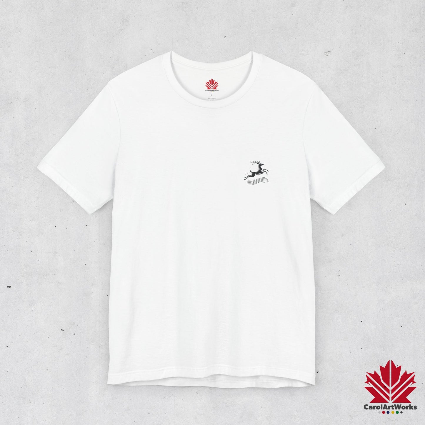 scandinavian minimalistic DEER Design Unisex Short Sleeve Tee - Soft and Comfortable, Perfect for Everyday Wear and Nature Lovers