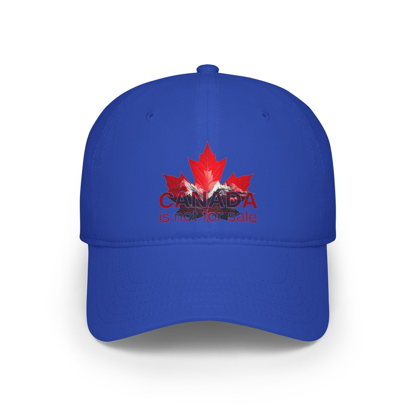 Casquette de baseball « Le Canada n'est pas à vendre » – Feuille d'érable rouge et montagnes, chapeau canadien
