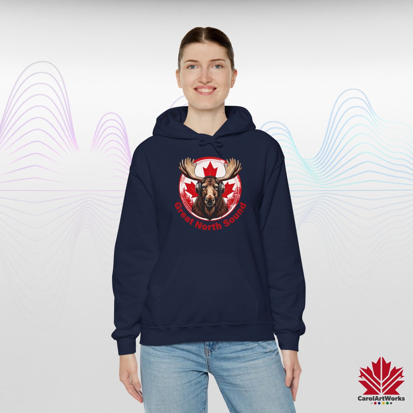 Sweat à capuche « Great North Sound » à l'ambiance canadienne chaleureuse