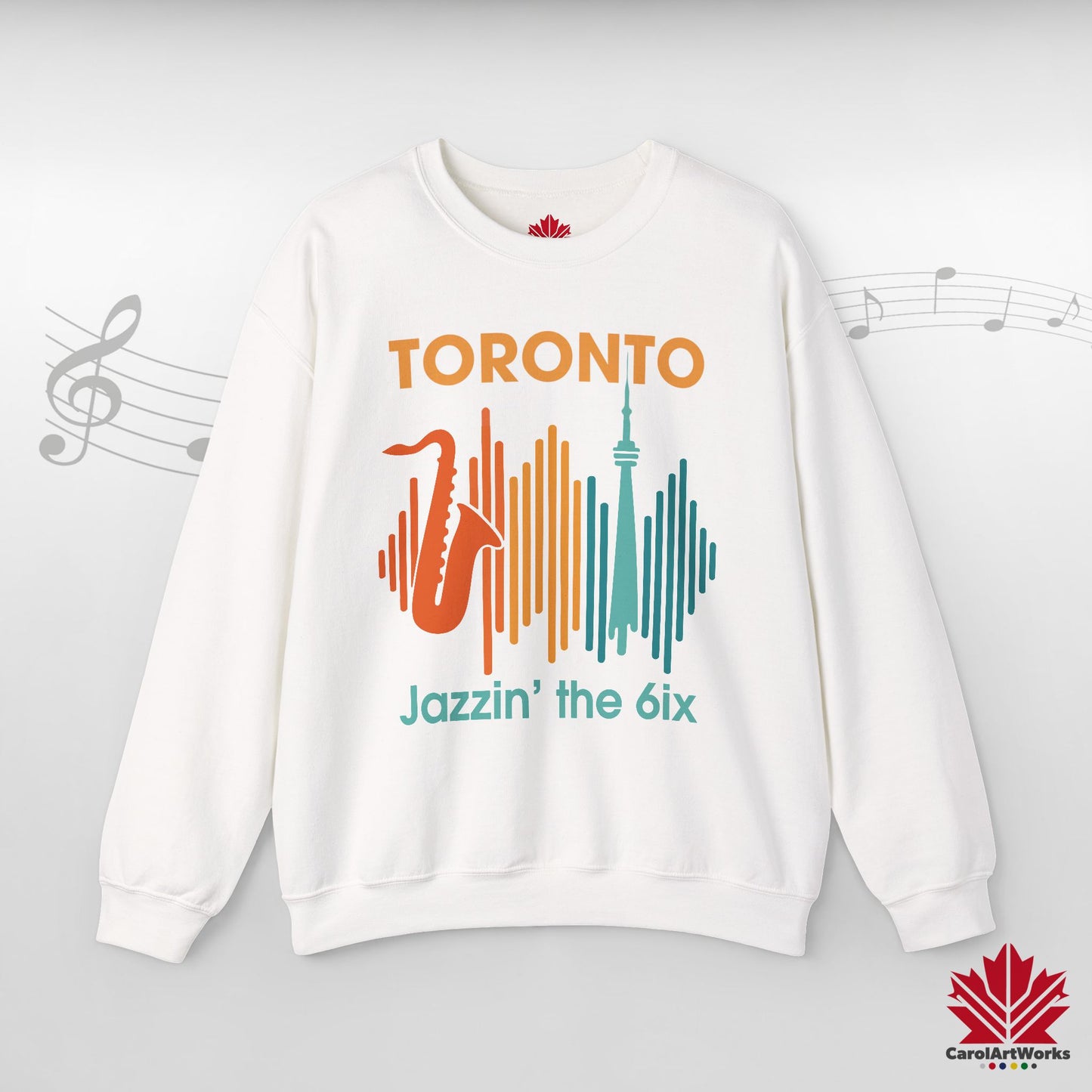 Toronto Jazzin' the 6ix – Pull ras du cou confortable pour les balades sonores nocturnes