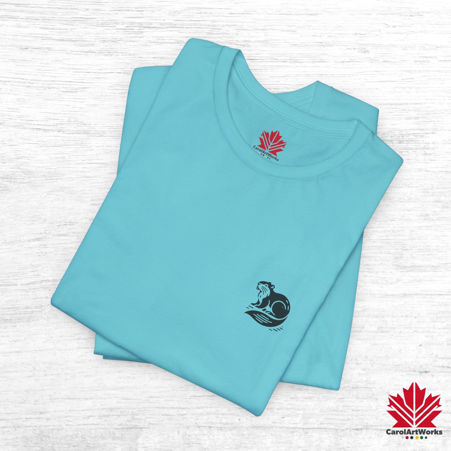 scandinavian minimalistic BEAVER Design Unisex Short Sleeve Tee - Soft and Comfortable, Perfect for Everyday Wear and Nature Lovers