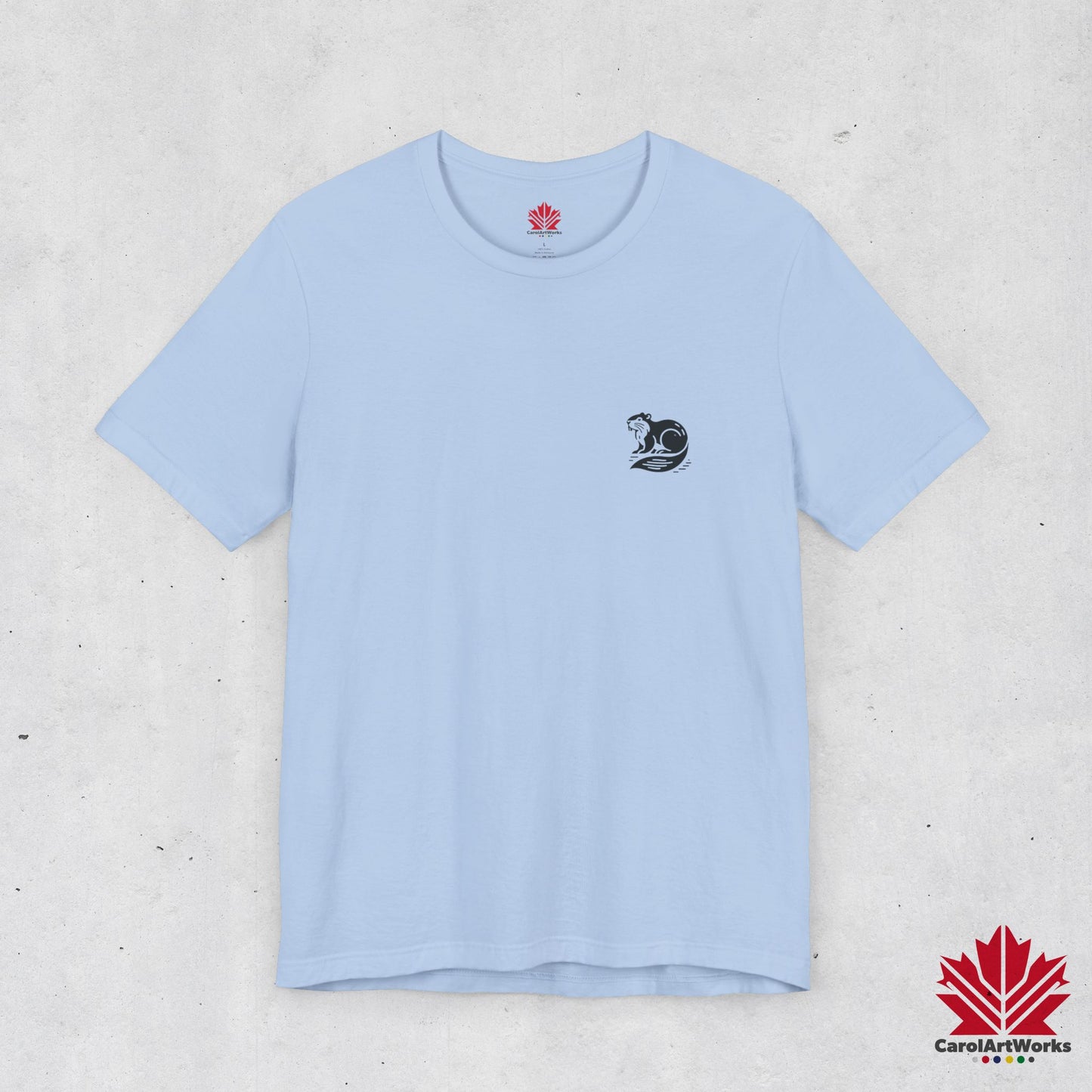 scandinavian minimalistic BEAVER Design Unisex Short Sleeve Tee - Soft and Comfortable, Perfect for Everyday Wear and Nature Lovers