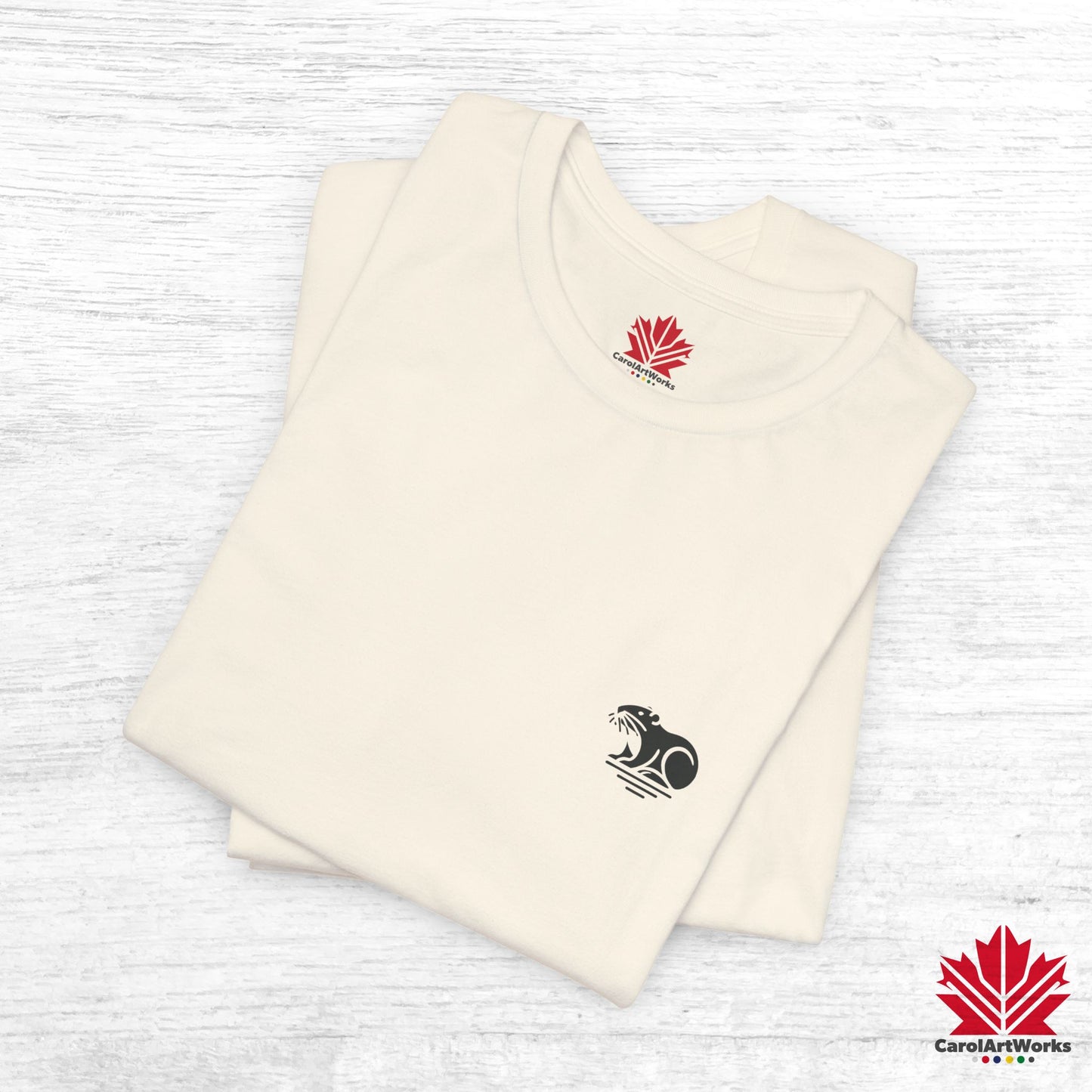 scandinavian minimalistic BEAVER Design Unisex Short Sleeve Tee - Soft and Comfortable, Perfect for Everyday Wear and Nature Lovers