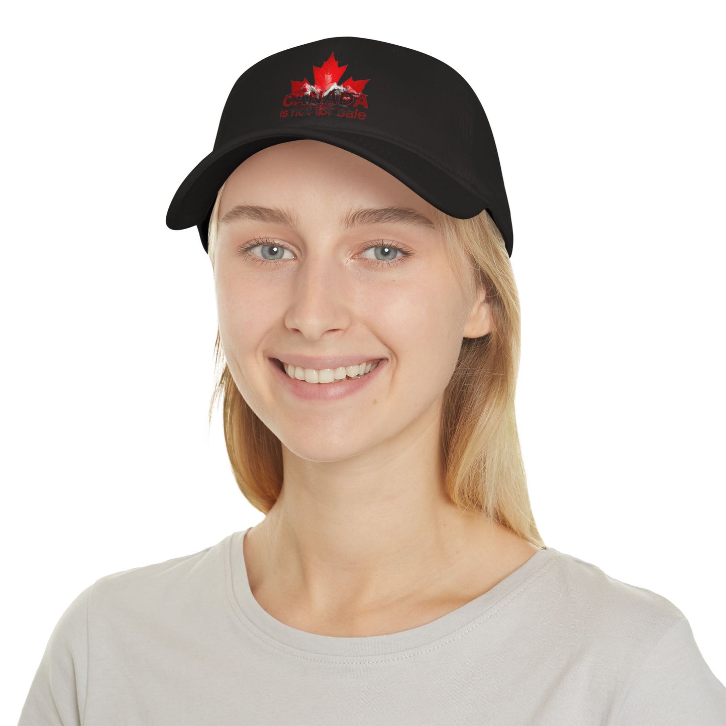 Casquette de baseball « Le Canada n'est pas à vendre » – Feuille d'érable rouge et montagnes, chapeau canadien