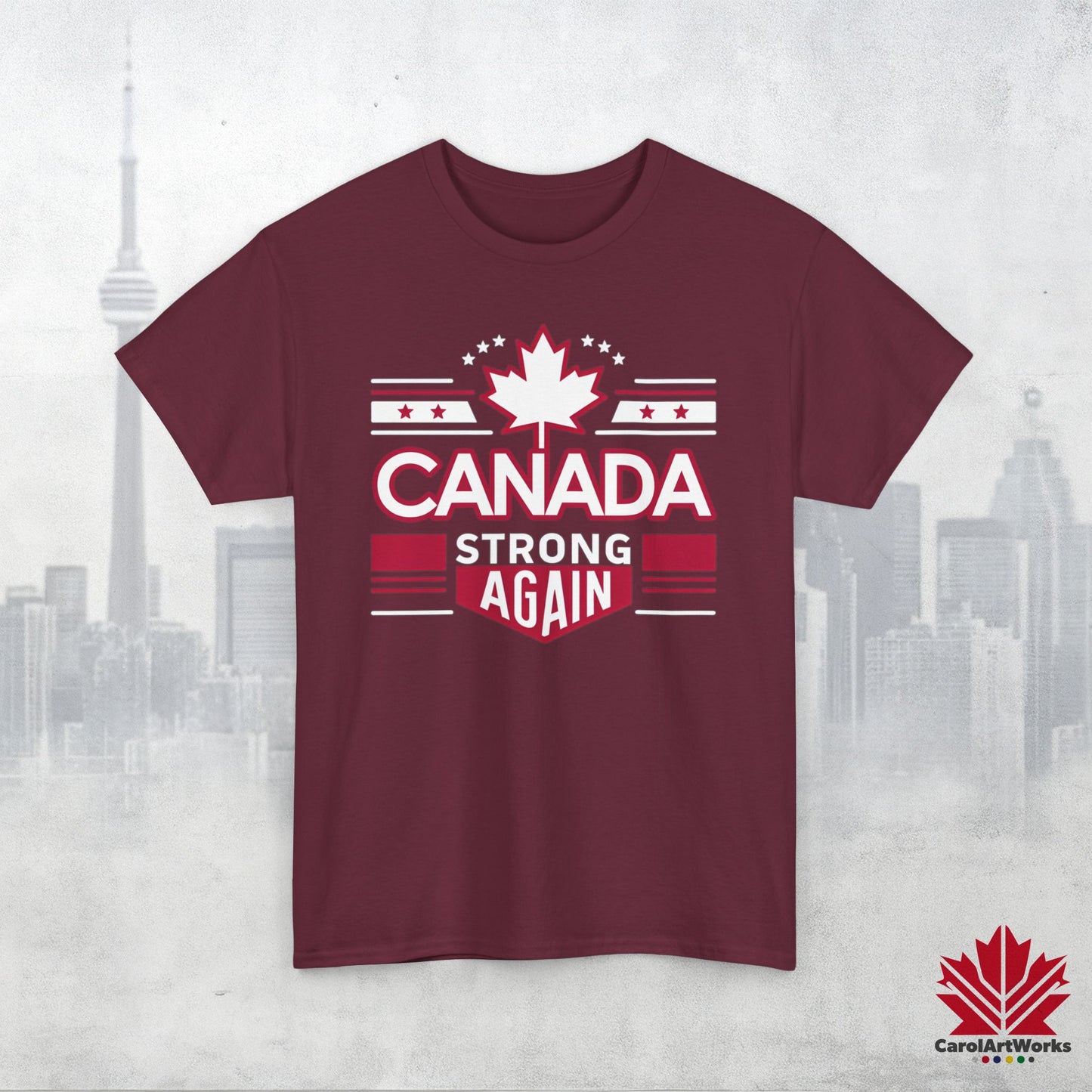 “Canada Strong Again” Unisex Cotton Tee – Comfortable Casual Wear