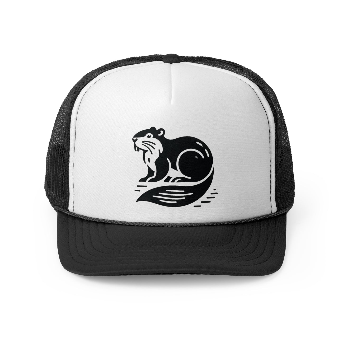 scandinavian minimalistic BEAVER Design Trucker Cap – Perfect for Outdoor Enthusiasts and Nature Lovers