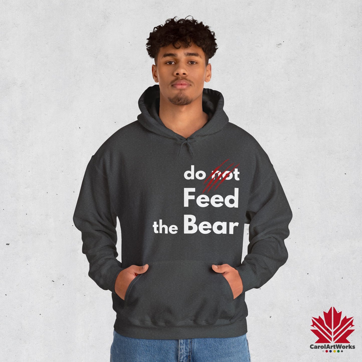 Funny “Do Not Feed the Bear” Unisex Hoodie – Perfect for Outdoor Lovers