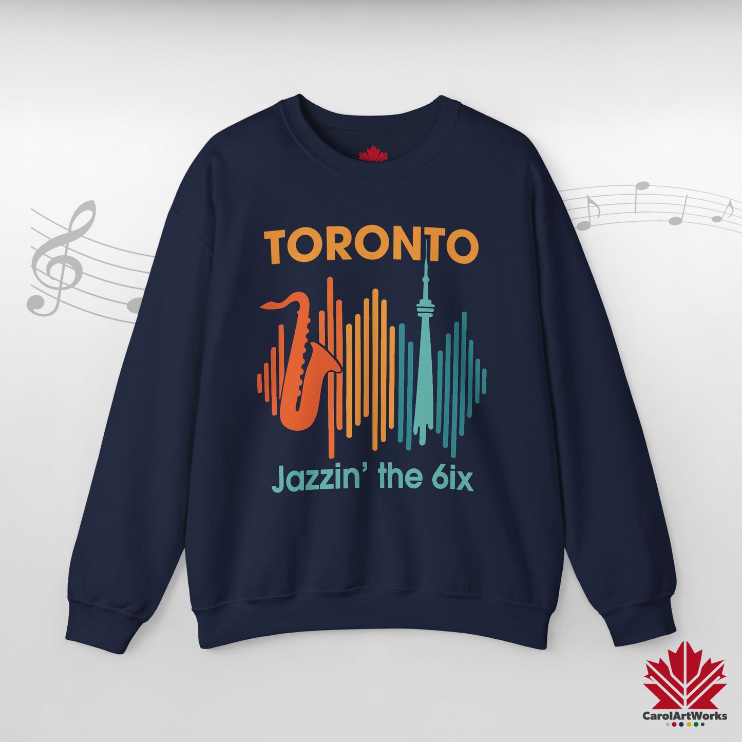 Toronto Jazzin' the 6ix – Pull ras du cou confortable pour les balades sonores nocturnes