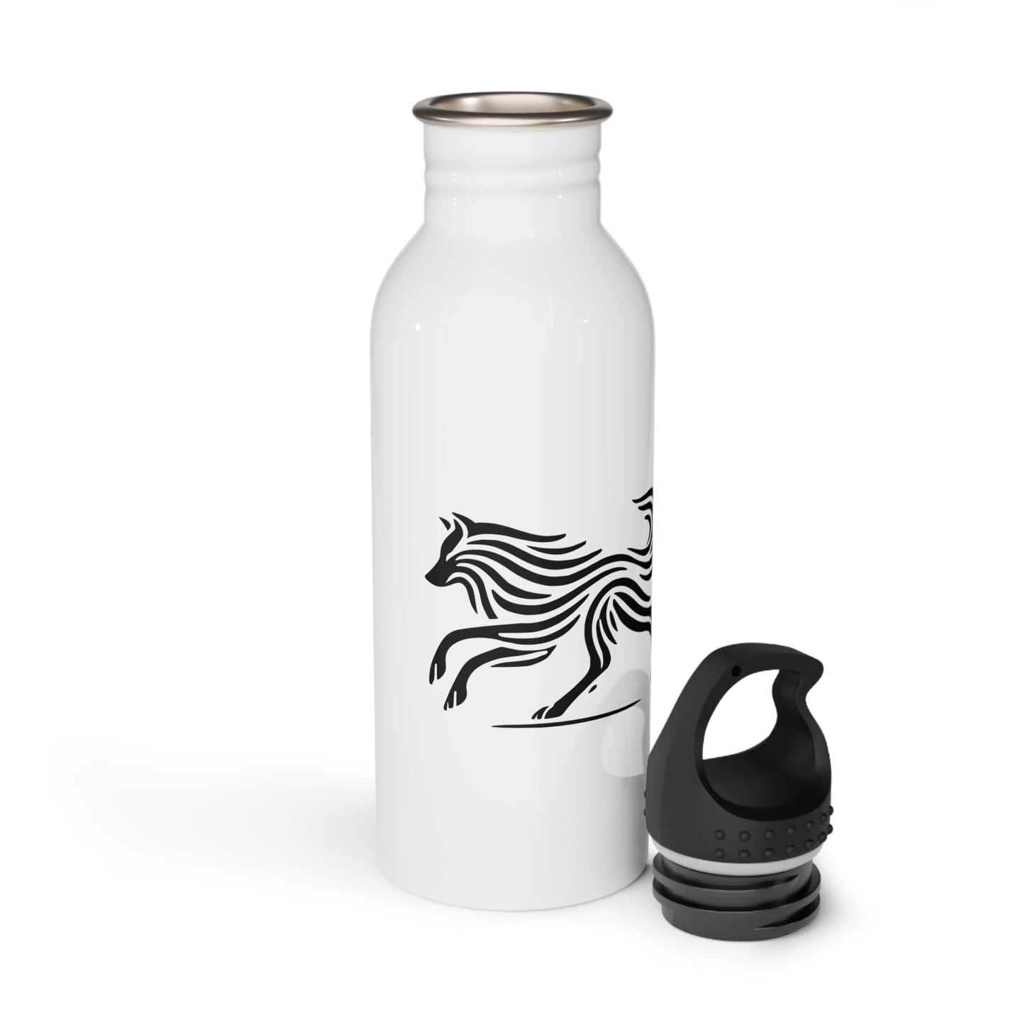 scandinavian minimalistic Design WOLF Steel Water Bottle – Adventure & Nature Inspired Drinkware