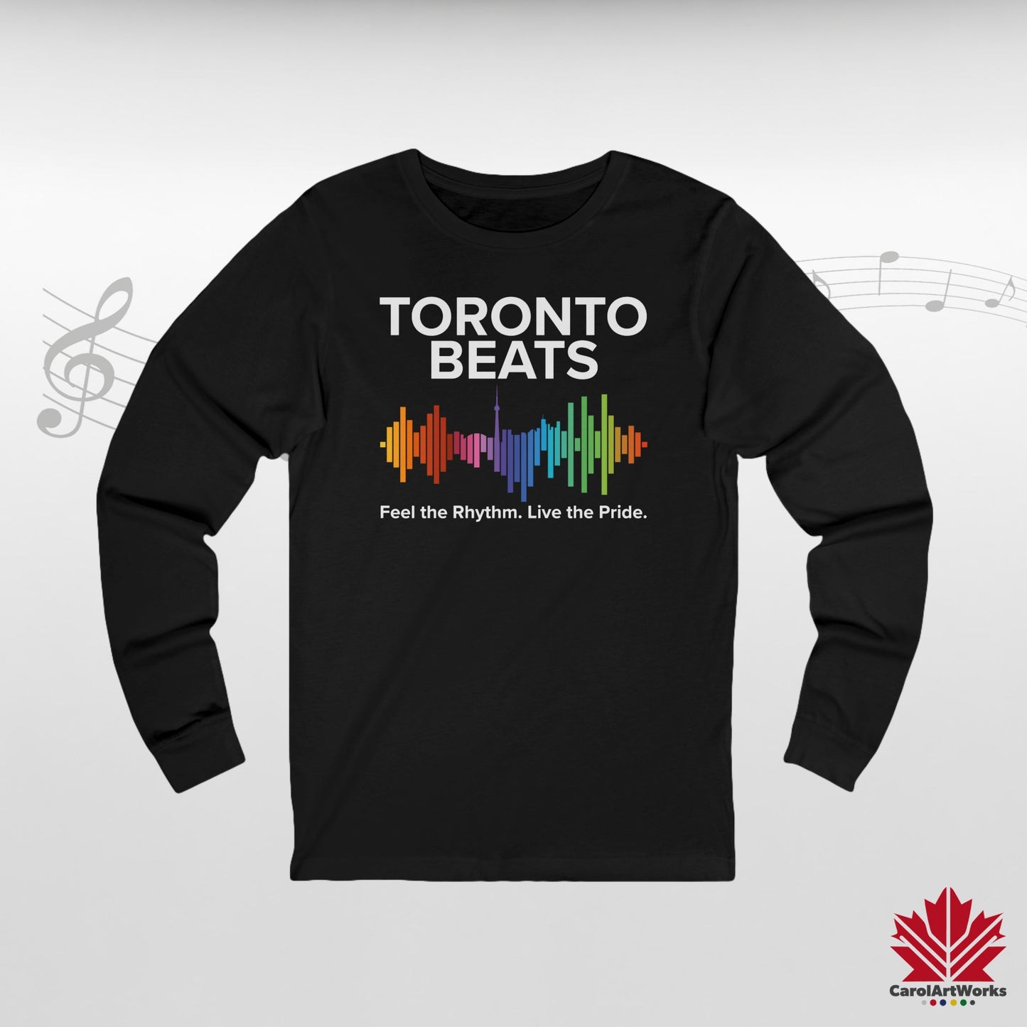 Toronto Beats Longsleeve – Rythme de la fierté pour les journées froides.