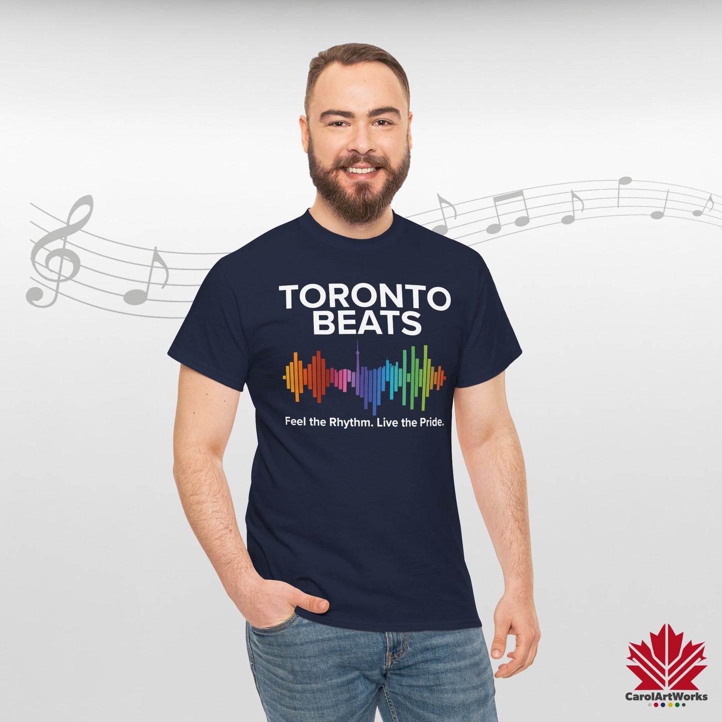 Toronto Beats Classic Cotton Tee – Where Pride Meets Pulse.
