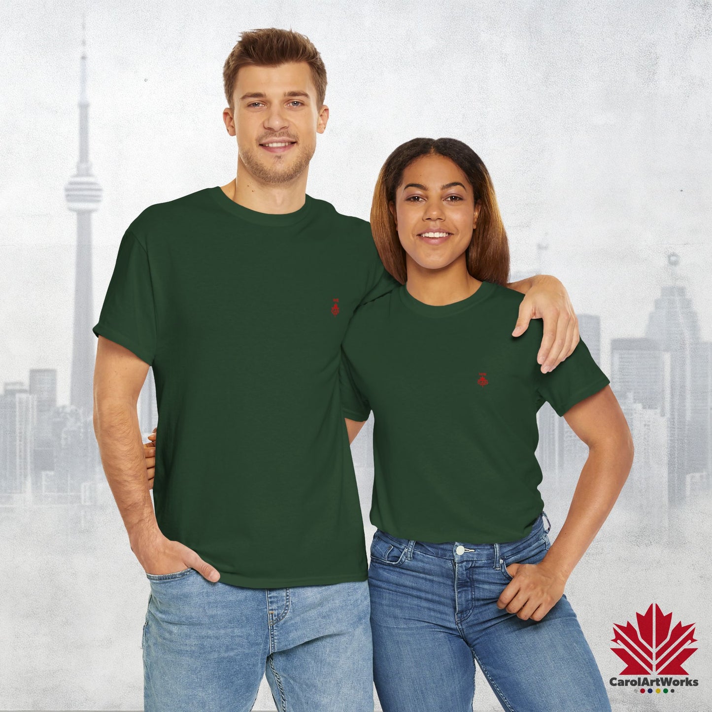 “WE CAN” with Maple Leaf Unisex Cotton Tee – Casual Comfort for Every Occasion
