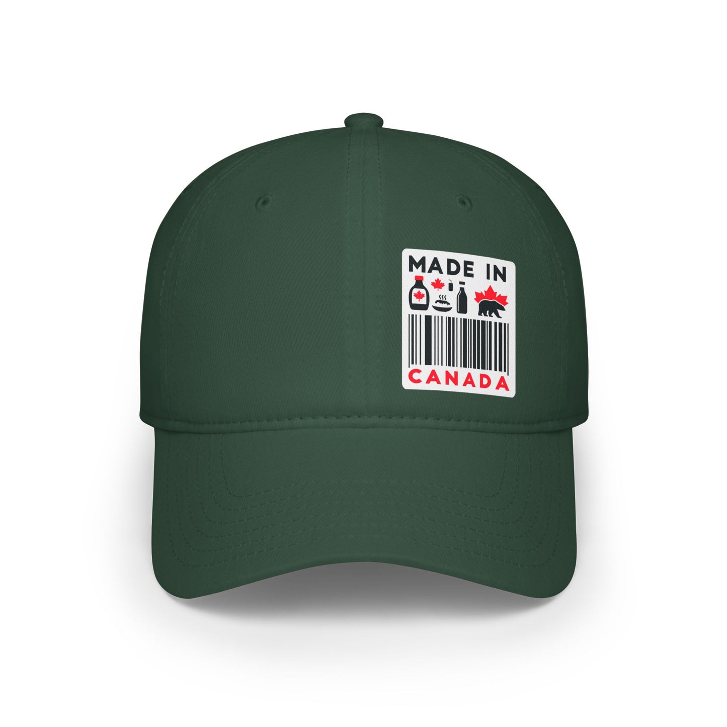 Casquette de baseball à profil bas « Fabriquée au Canada » – Chapeau ajustable