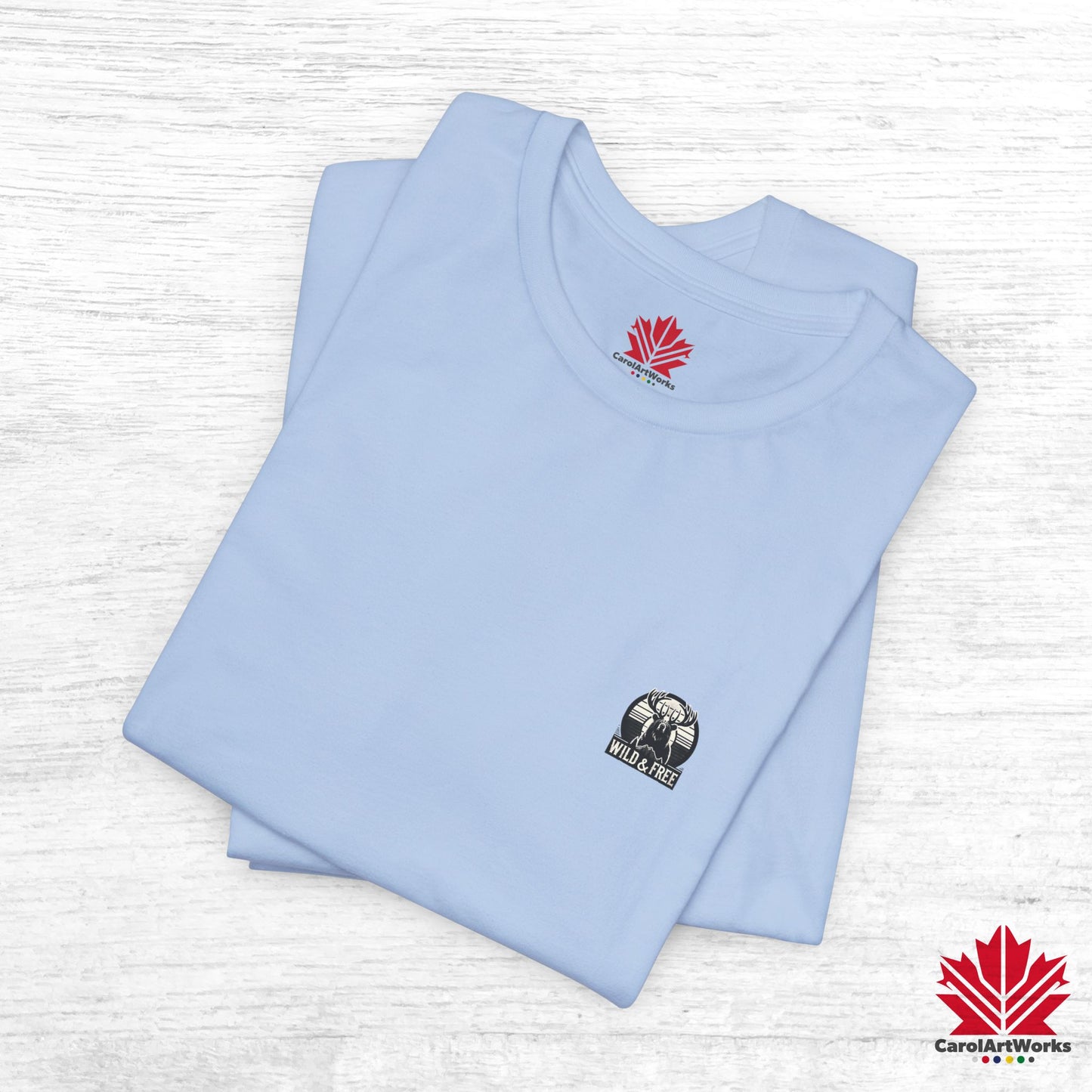 “Wild & Free” Unisex Short Sleeve Tee – Nature Inspired Graphic T-Shirt