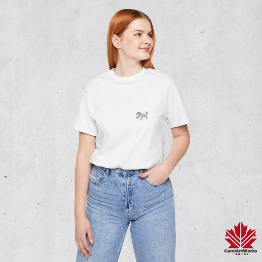 scandinavian minimalistic WOLF Design Unisex Short Sleeve Tee - Soft and Comfortable, Perfect for Everyday Wear and Nature Lovers