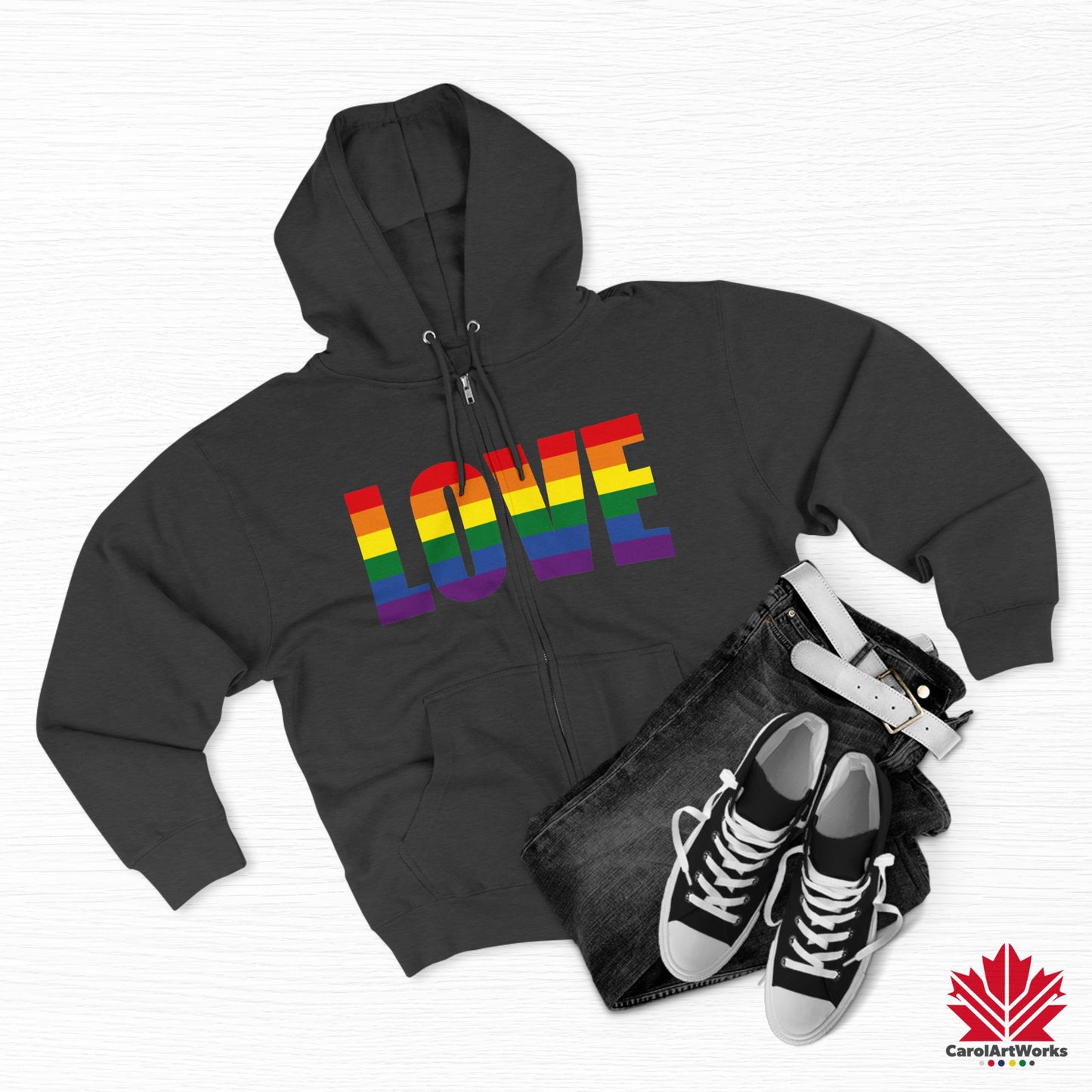 LOVE - Soft Zip Hoodie for Cool Days