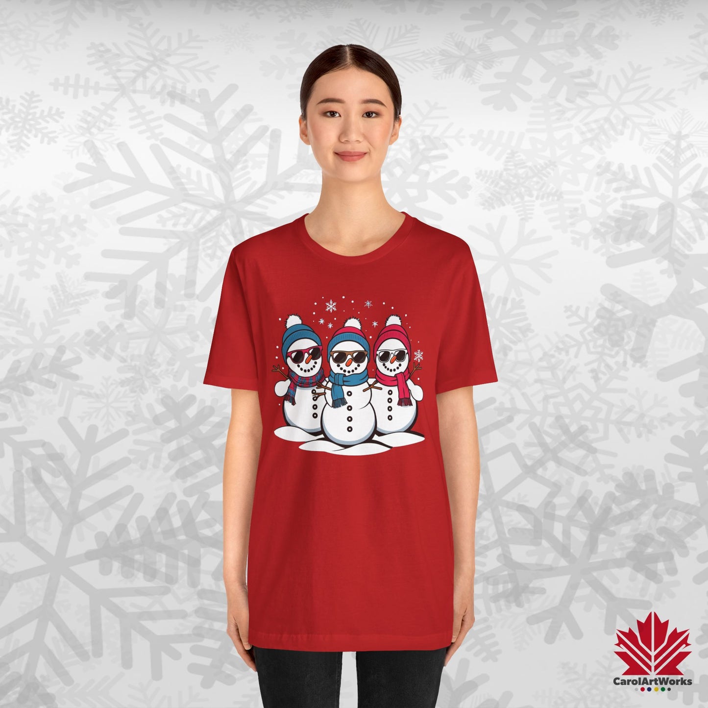 Cool Snow Squad | Funny Snowman Christmas Shirt | Matching Family Tee – Canadian-Made, Premium Cotton