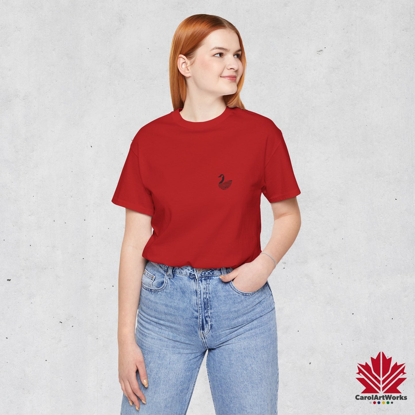 scandinavian minimalistic CANADA GOOSE Design Unisex Short Sleeve Tee - Soft and Comfortable, Perfect for Everyday Wear and Nature Lovers