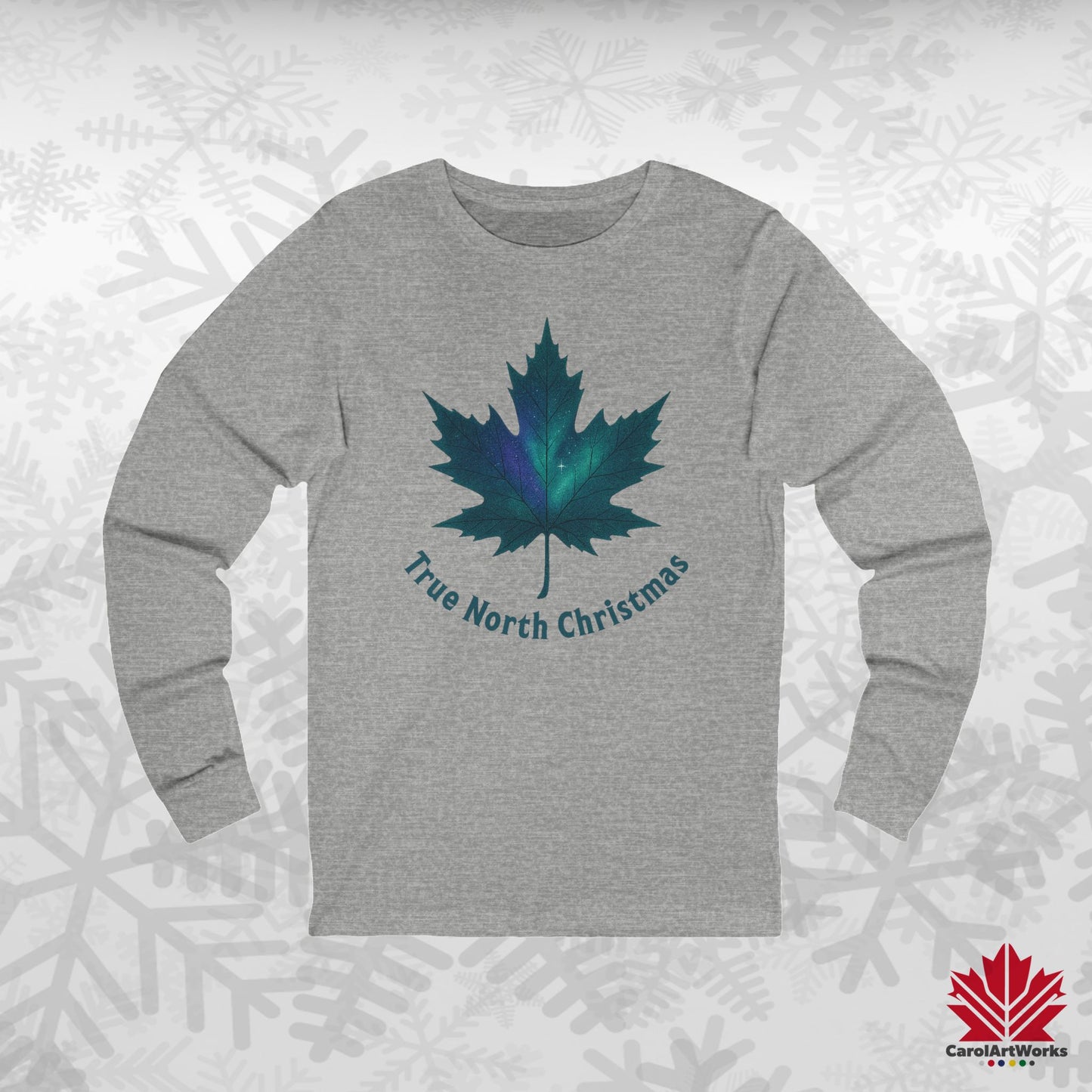 True North Christmas Long Sleeve | Maple Leaf Holiday Shirt | Canadian Premium Cotton Tee