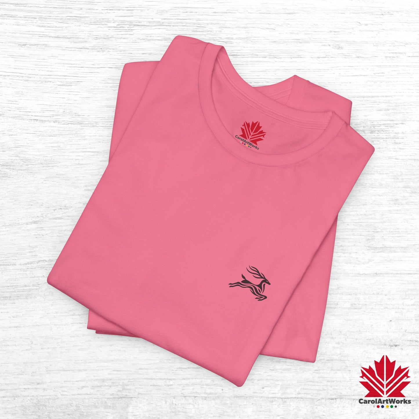 scandinavian minimalistic DEER Design Unisex Short Sleeve Tee - Soft and Comfortable, Perfect for Everyday Wear and Nature Lovers