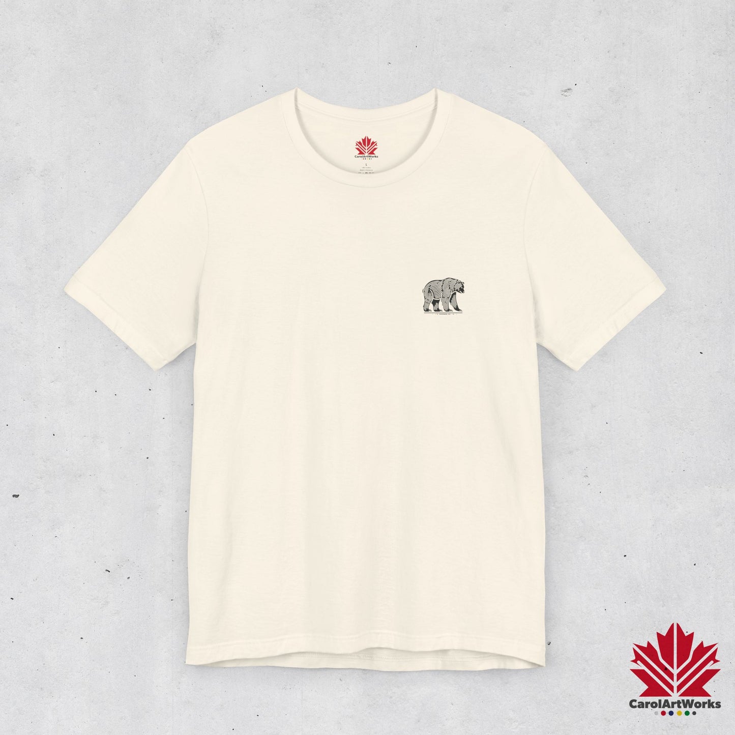 scandinavian minimalistic BEAR Design Unisex Short Sleeve Tee - Soft and Comfortable, Perfect for Everyday Wear and Nature Lovers