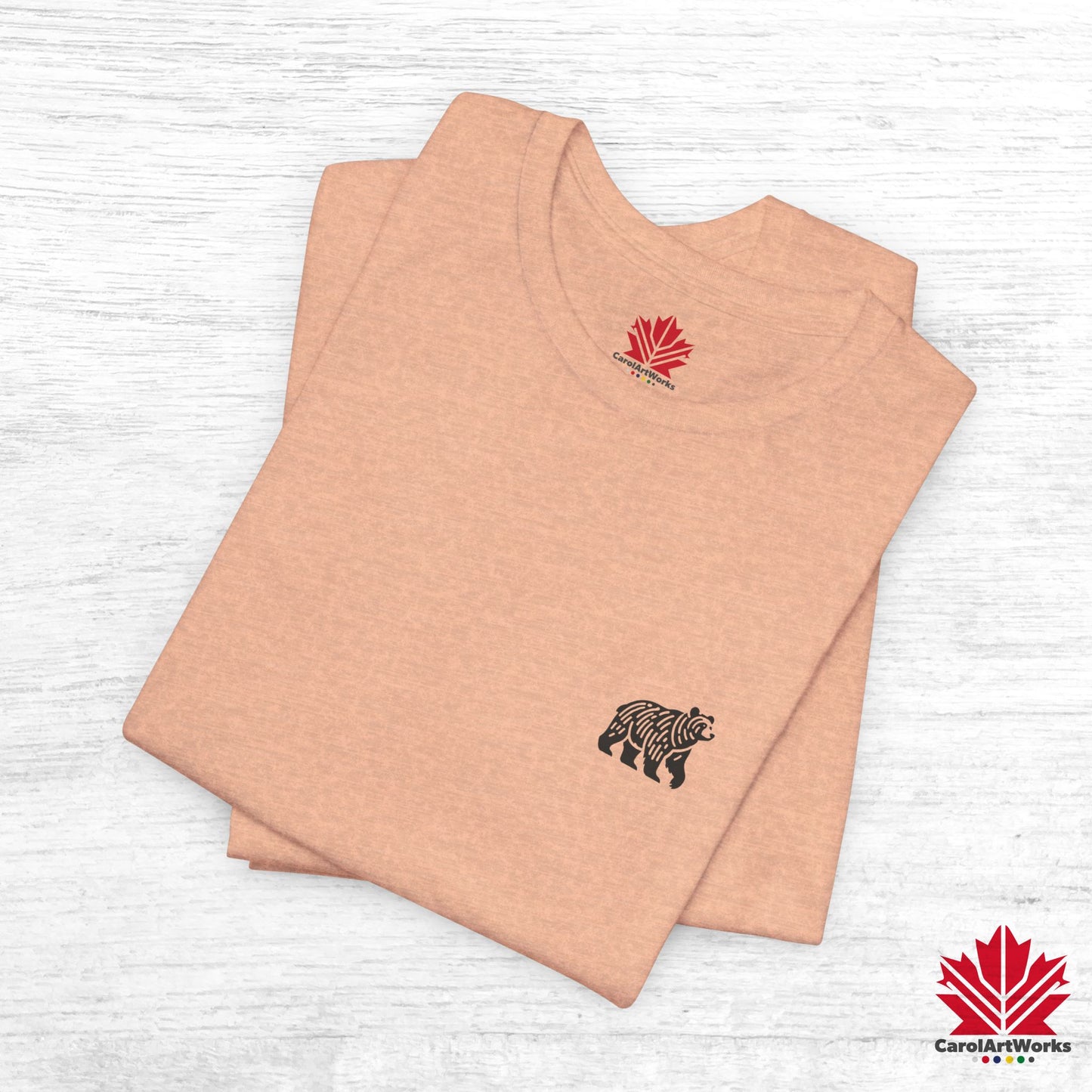 scandinavian minimalistic BEAR Design Unisex Short Sleeve Tee - Soft and Comfortable, Perfect for Everyday Wear and Nature Lovers